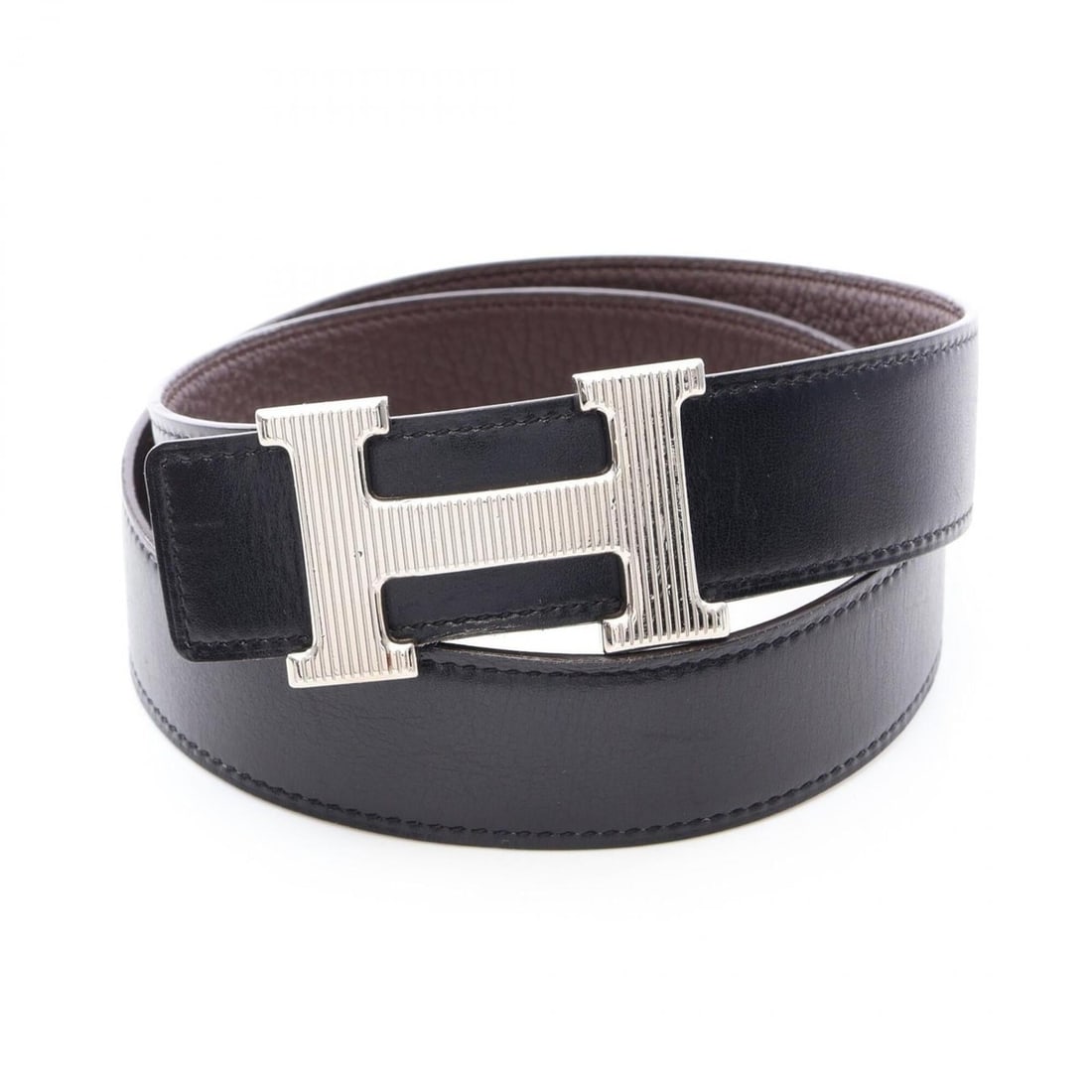 Hermes Constance H-belt Reversible Leather Belt for Men, Black/Brown: --- Catalog ---Category: SizeLength: 83cm - 88cm / 32.67'' - 34.64''Category: DesignType: Standard beltColor: Black, BrownGender: MenMaterial (Strap): Leather Category: GeneralBrand: Hermes--- Item Li