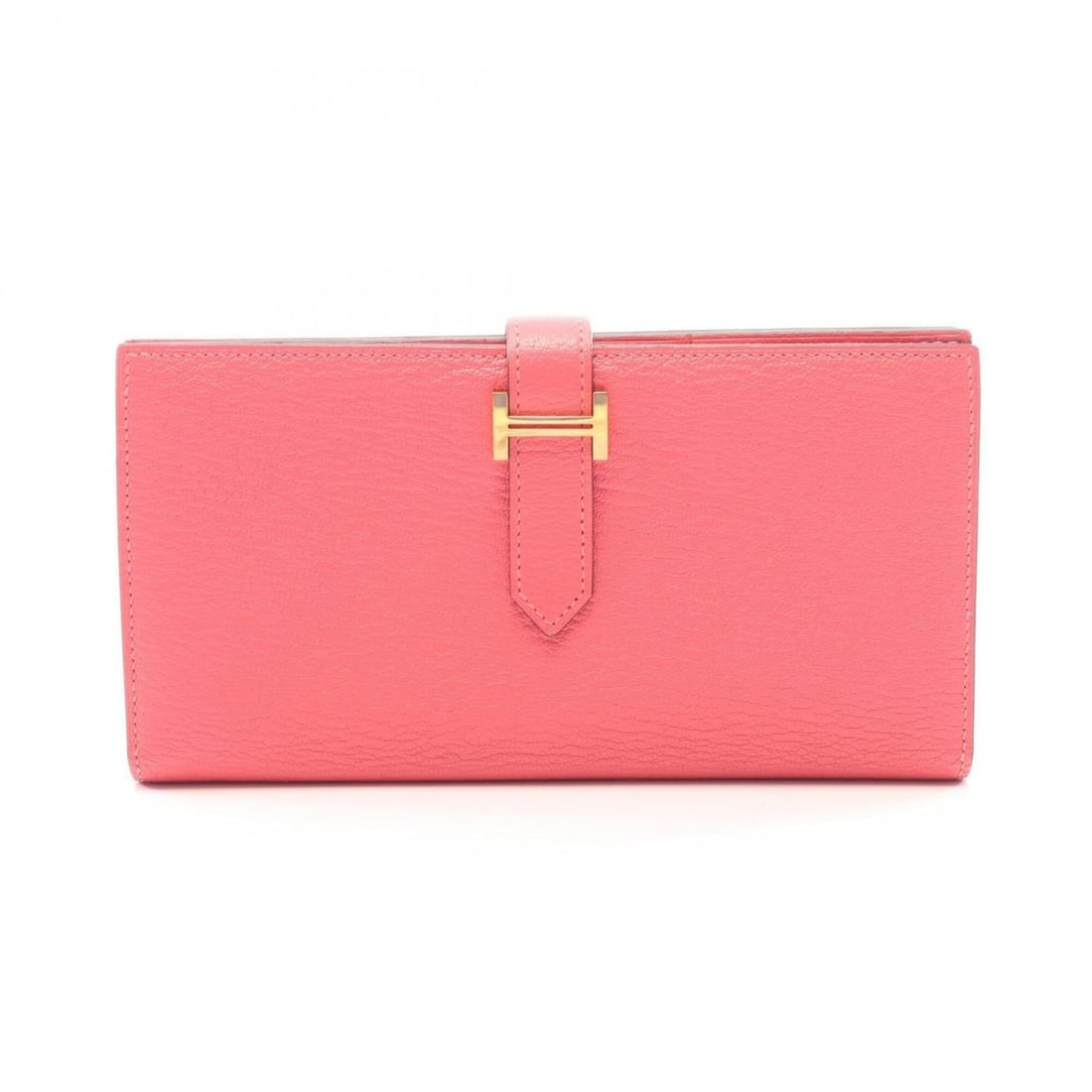 Hermes Bearn Soufflet Rose Azalee Bi-fold Long Wallet, Leather, Chevre Women's, Pink, H039078CCU5: --- Catalog ---Category: SizeSize (HxWxD): 9cm x 17.5cm x 2cm / 3.54'' x 6.88'' x 0.78''Category: DesignType: Long wallet (bi-fold)Color: Pink, Rose azaleeGender: WomenMaterial: Chevre leather Categor