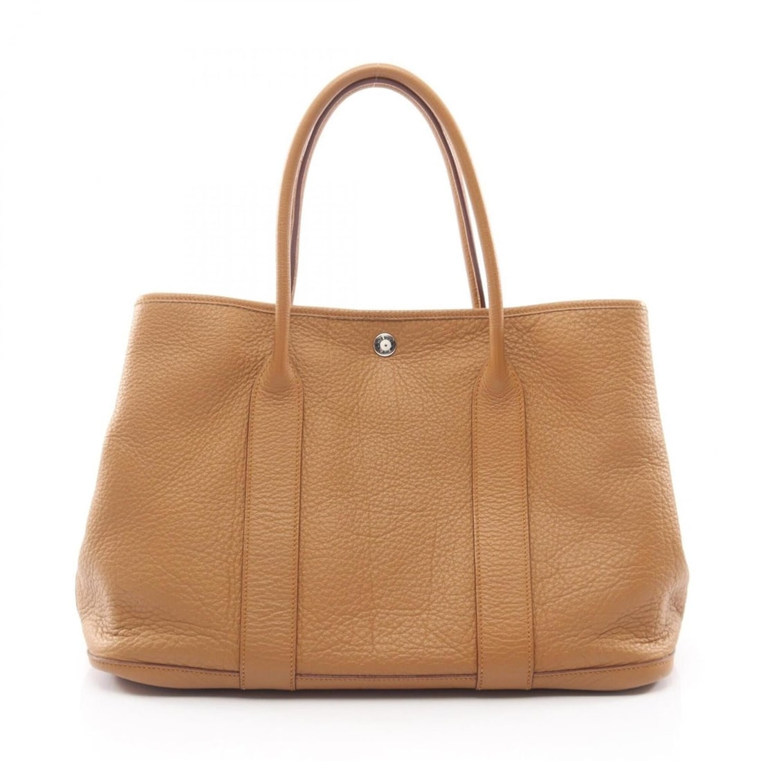 Hermes Garden Party PM Tote Bag Handbag Leather Fjord Brown Women's: --- Catalog ---Category: SizeSize (HxWxD): 25cm x 36cm x 17cm / 9.84'' x 14.17'' x 6.69''Category: DesignType: Handbag, Tote bagColor: BrownGender: WomenMaterial: Fjord leather Category: GeneralBrand: