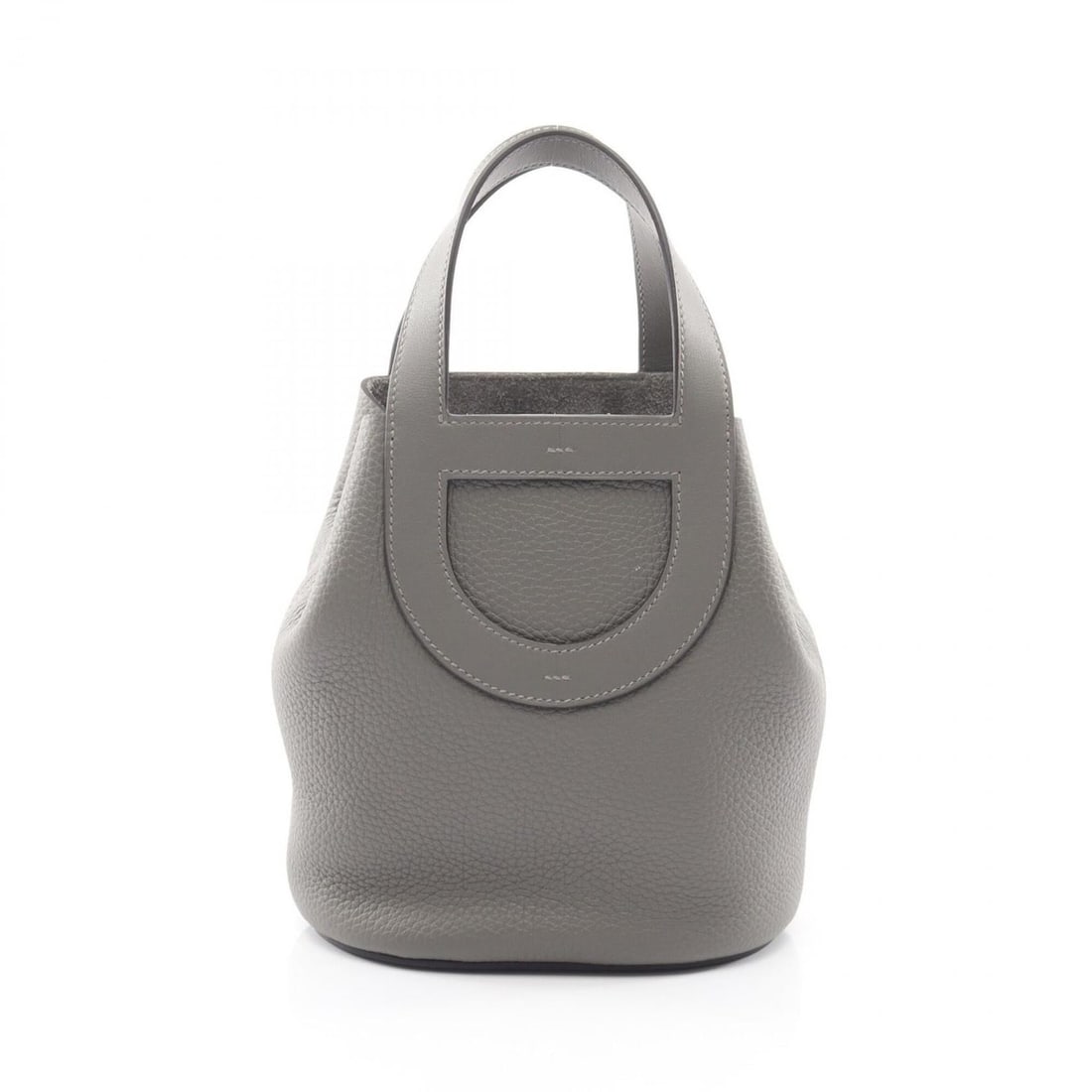 Hermes In the Loop 18 Grimayer Handbag, Leather (Veau Swift and Taurillon Clemence), Women's, Gray: --- Catalog ---Category: SizeSize (HxWxD): 20cm x 18cm x 12cm / 7.87'' x 7.08'' x 4.72''Category: DesignType: HandbagColor: GrayGender: WomenMaterial: Taurillon clemence leather Category: GeneralBrand