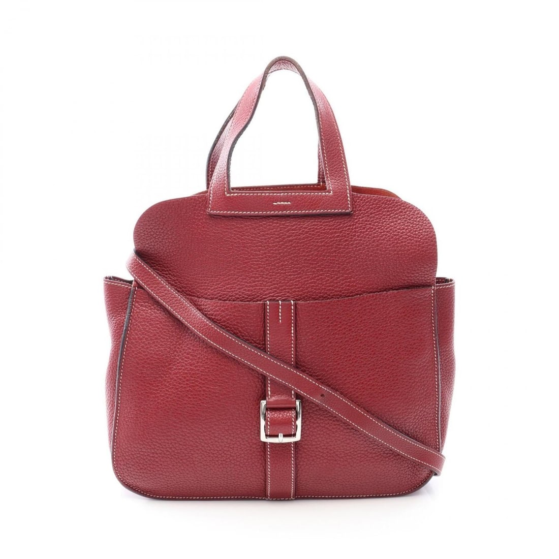 Hermes HERMES Arzan 31 Handbag, Leather, Taurillon Clemence, Women's, Bordeaux (1 of 14)