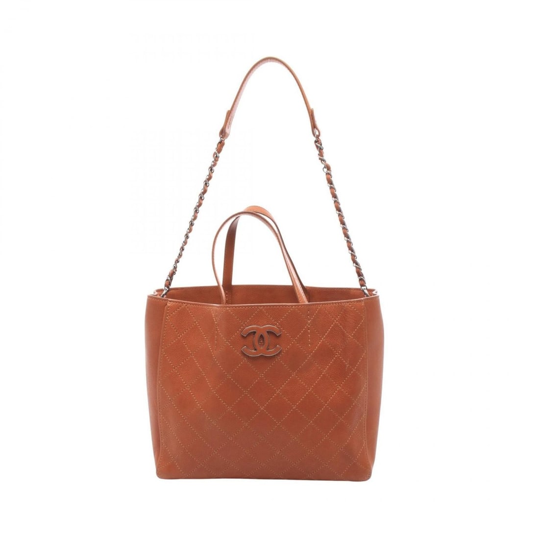 Chanel Matelassé 2-Way Shoulder Bag/Handbag, Caviar Leather (Grained Calfskin), Women's, Brown, (1 of 11)