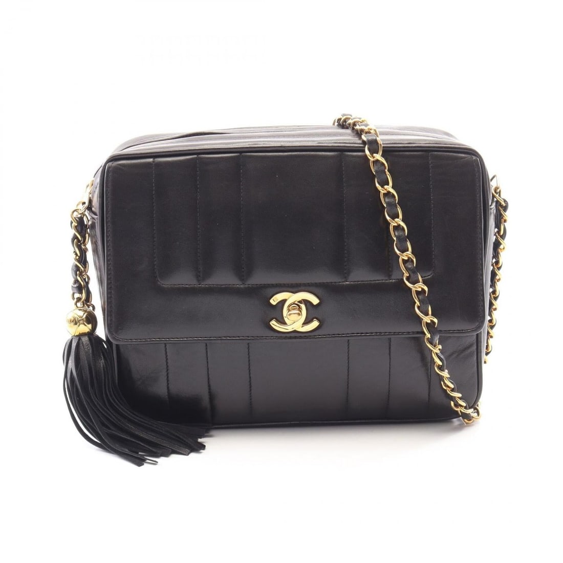 Chanel Mademoiselle Shoulder Bag/Handbag, Lambskin Leather, Women's, Black (1 of 12)