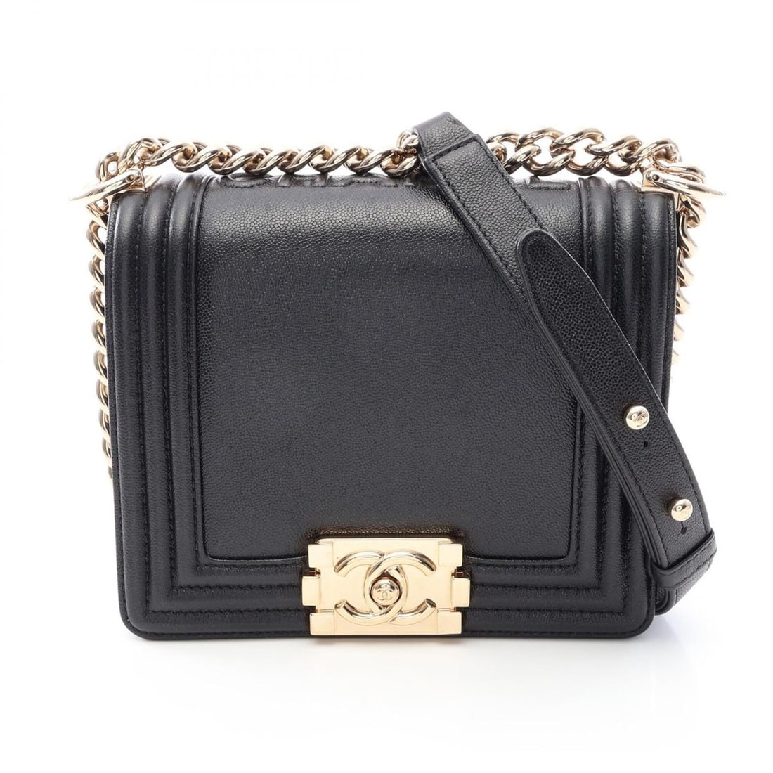 Chanel Boy Shoulder Bag Handbag Leather Women's Black AS3018: --- Catalog ---Category: SizeSize (HxWxD): 14cm x 18cm x 6.5cm / 5.51'' x 7.08'' x 2.55''Category: DesignType: Handbag, Shoulder bagColor: BlackGender: WomenMaterial: Leather Category: GeneralMPN: AS3