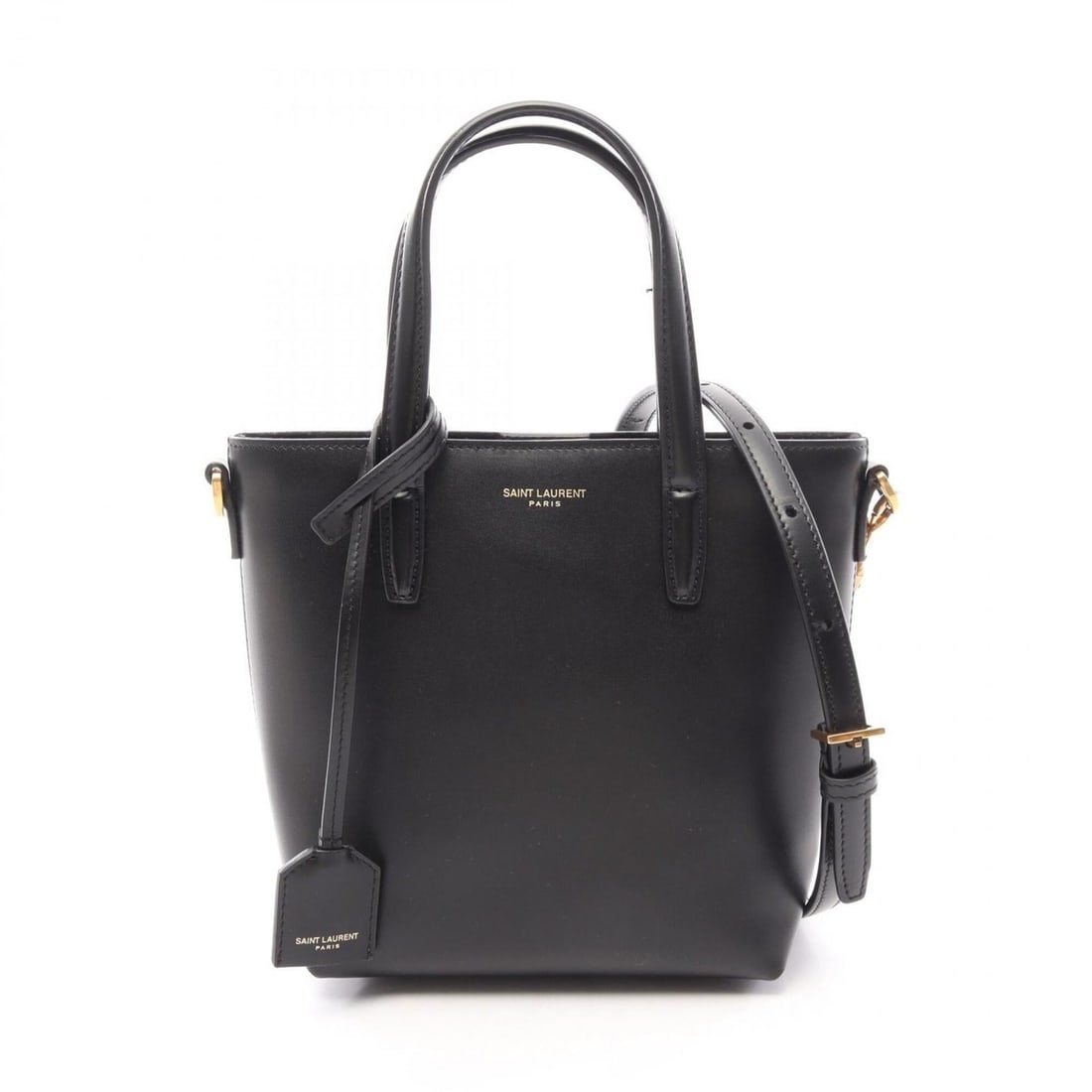 Yves Saint Laurent Saint Laurent Paris Mini Toy Shopping Bag, 2-Way Handbag, Leather, Women's,: --- Catalog ---Category: SizeSize (HxWxD): 17cm x 15cm x 7cm / 6.69'' x 5.9'' x 2.75''Category: DesignType: Handbag, Shopping bagColor: BlackGender: WomenMaterial: Leather Category: GeneralMPN: 773995