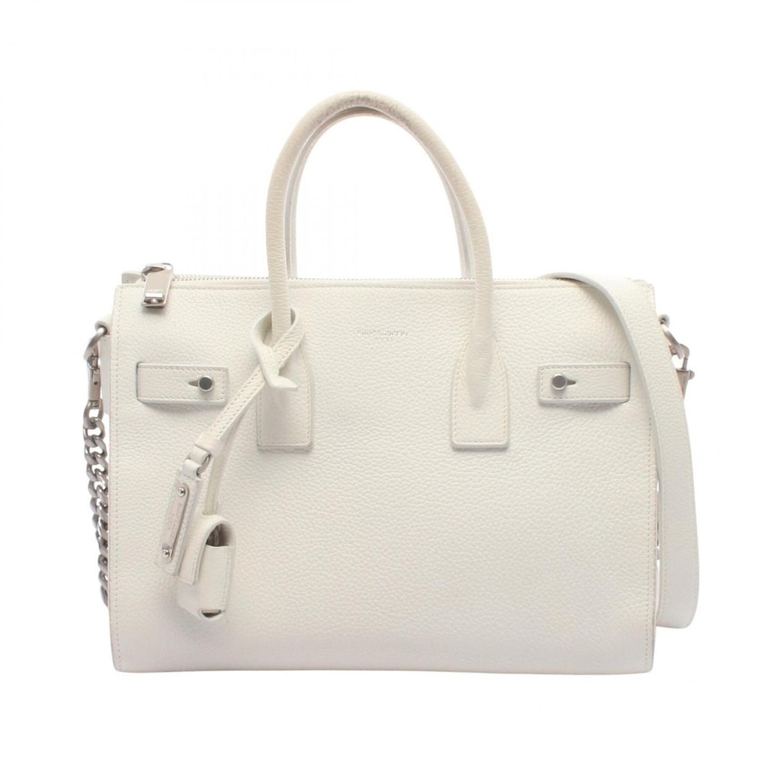 Yves Saint Laurent Saint Laurent Paris Sac de Jour Baby 2-Way Handbag, Leather, Women's, White: --- Catalog ---Category: SizeSize (HxWxD): 20.5cm x 26cm x 12cm / 8.07'' x 10.23'' x 4.72''Category: DesignType: HandbagColor: WhiteGender: WomenMaterial: Leather Category: GeneralBrand: Saint Laurent