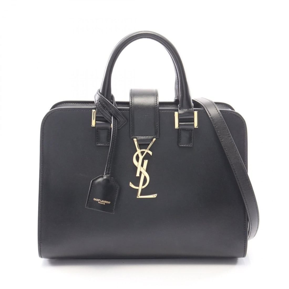 Yves Saint Laurent Saint Laurent Paris YSL line Baby Monogram Cabas 2-way handbag, leather, women's,: --- Catalog ---Category: SizeSize (HxWxD): 19cm x 26cm x 12.5cm / 7.48'' x 10.23'' x 4.92''Category: DesignType: HandbagColor: BlackGender: WomenMaterial: Leather Category: GeneralMPN: 568853Brand: Sa