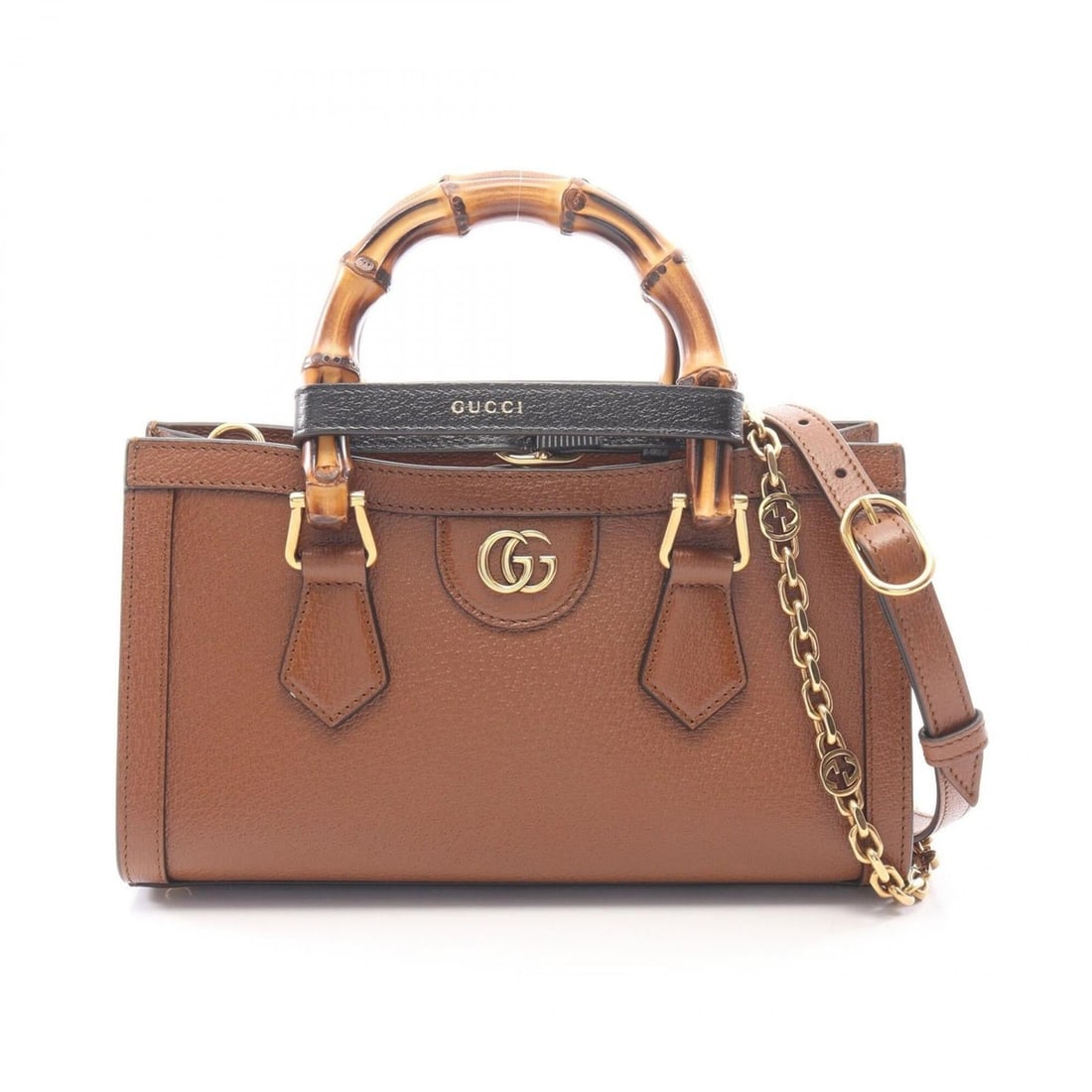 Gucci Diana Small 2-Way Handbag, Leather, Women's, Brown, 735153: --- Catalog ---Category: SizeSize (HxWxD): 13cm x 25cm x 9cm / 5.11'' x 9.84'' x 3.54''Category: DesignType: HandbagColor: BrownGender: WomenMaterial: Leather Category: GeneralMPN: 735153Brand: Gucci-