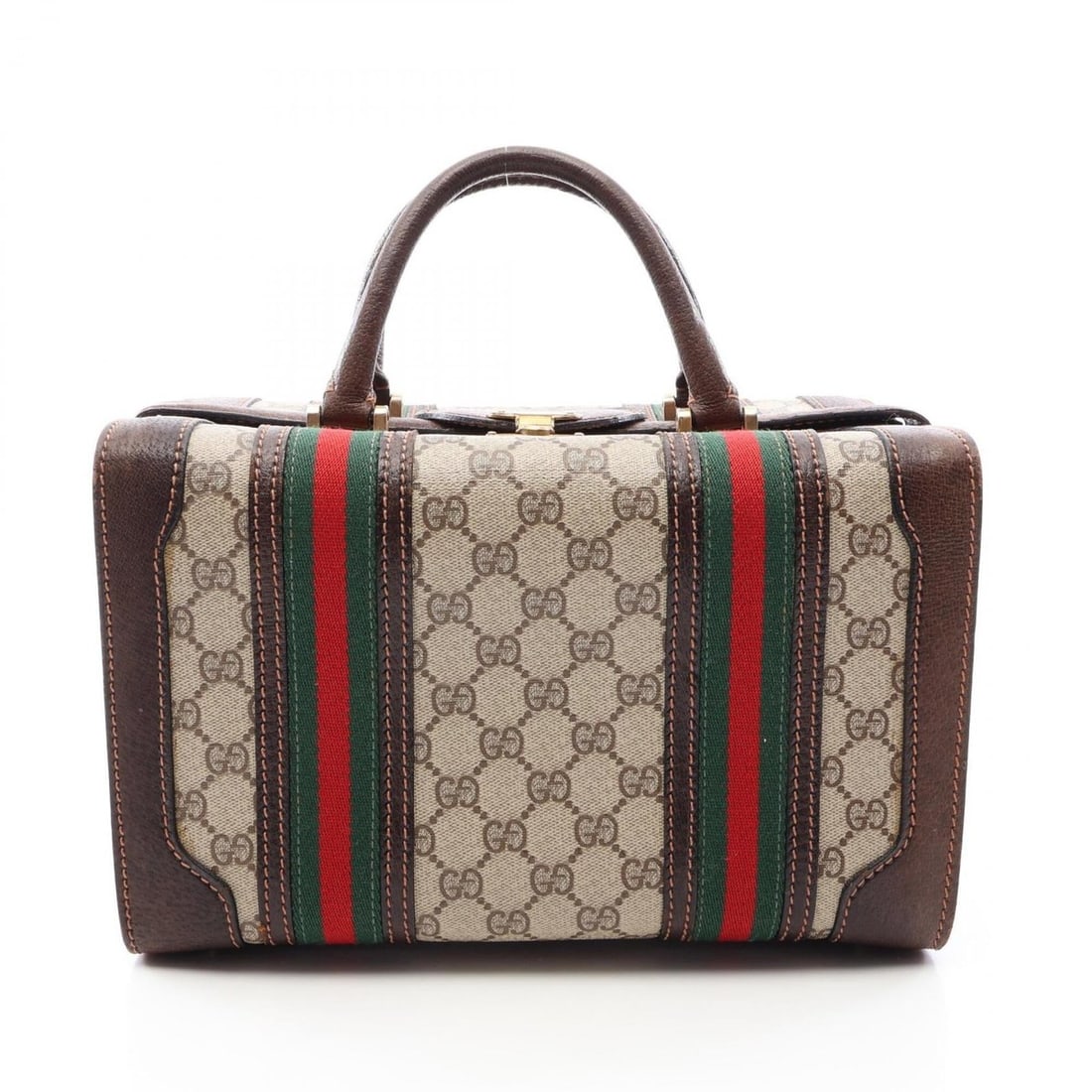 Gucci Old GG Plus Sherry Line Handbag, Coated Canvas Leather, Women's, Beige/Brown/Multicolor: --- Catalog ---Category: SizeSize (HxWxD): 18cm x 29.5cm x 19cm / 7.08'' x 11.61'' x 7.48''Category: DesignType: HandbagColor: Beige, Brown, Multi-colorGender: WomenMaterial: PVC , Leather Category: G