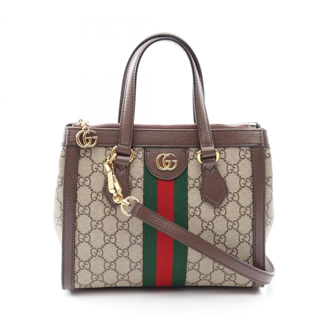 Gucci Ophidia GG Supreme Small 2-Way Tote Bag/Handbag, Coated Canvas and Leather, Women's,: --- Catalog ---Category: SizeSize (HxWxD): 20cm x 23.5cm x 10cm / 7.87'' x 9.25'' x 3.93''Category: DesignType: Handbag, Tote bagColor: Beige, Brown, Multi-colorGender: WomenMaterial: PVC , Leather Ca