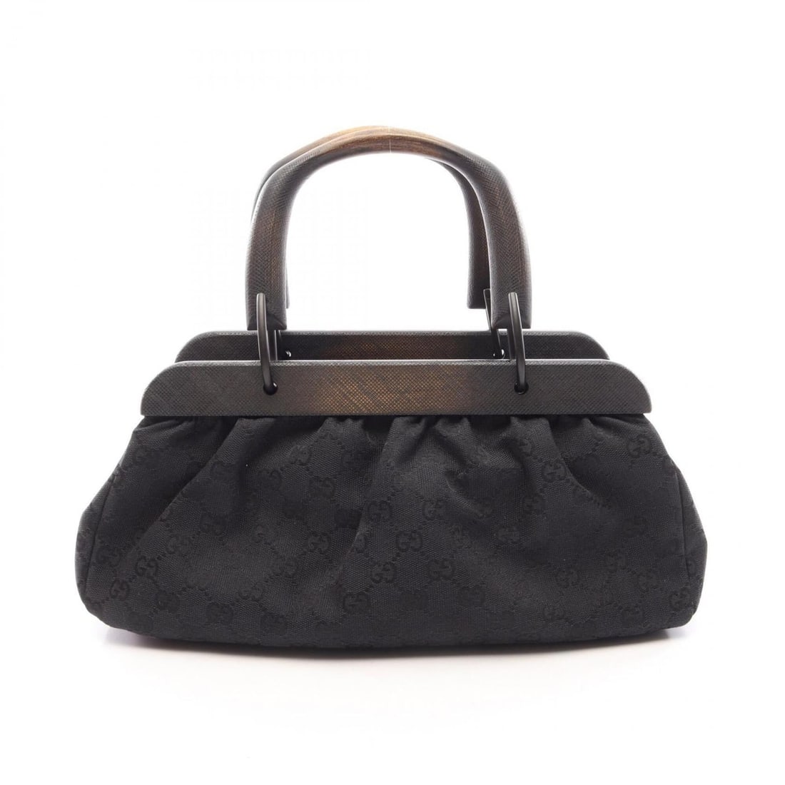 Gucci GG Canvas Handbag, Women's Wood, Black, 112683: --- Catalog ---Category: SizeSize (HxWxD): 15.5cm x 34.5cm x 11.5cm / 6.1'' x 13.58'' x 4.52''Category: DesignType: HandbagColor: BlackGender: WomenMaterial: Canvas , Wood Category: GeneralMPN: 112683