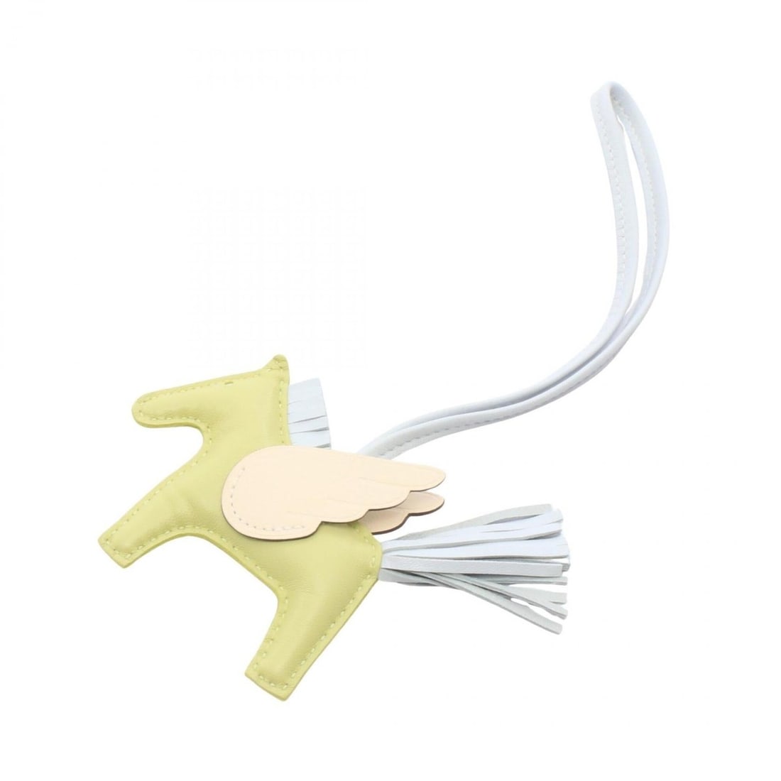 Hermes Rodeo Pegasus PM, Jaune Bourgeon, Blue Brume, Nata Charm, Accessory, Agneau Milo, Veau Swift,: --- Catalog ---Category: DesignType: Handbag charmColor: Blue, Green, IvoryGender: WomenMaterial: Agneau MiloCategory: GeneralBrand: Hermes--- Item List ---Section: ConditionRanking: Rank A Used - A f