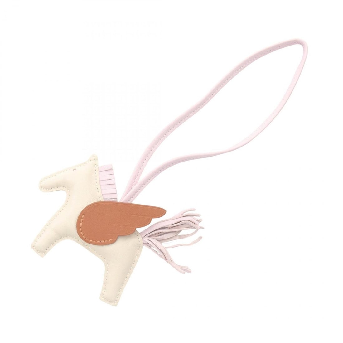Hermes Rodeo Pegasus PM in Craie Gold and Pale Mauve. Features a charm accessory Agneau Milo leather: --- Catalog ---Category: DesignType: Handbag charmColor: Brown, Ivory, PinkGender: WomenMaterial: Agneau MiloCategory: GeneralBrand: Hermes--- Item List ---Section: ConditionRanking: Rank A Used - A f