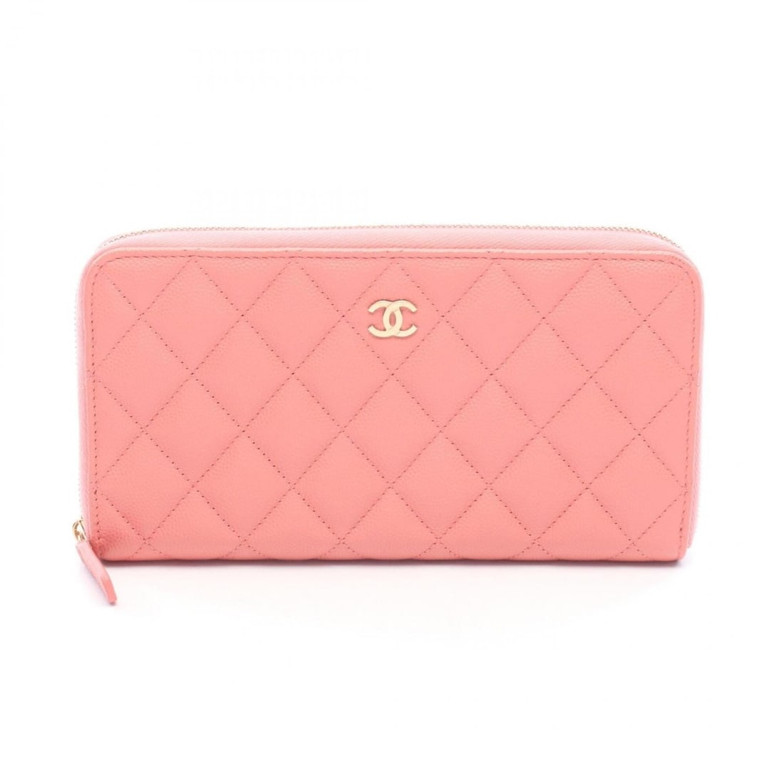 Chanel Matelassé Round Long Wallet, Caviar Leather (Grained Calfskin), Women's, Pink, A50097: --- Catalog ---Category: SizeSize (HxWxD): 10.5cm x 19cm x 2cm / 4.13'' x 7.48'' x 0.78''Category: DesignType: Long wallet (bi-fold)Color: PinkGender: WomenMaterial: Grained Calfskin Category: General