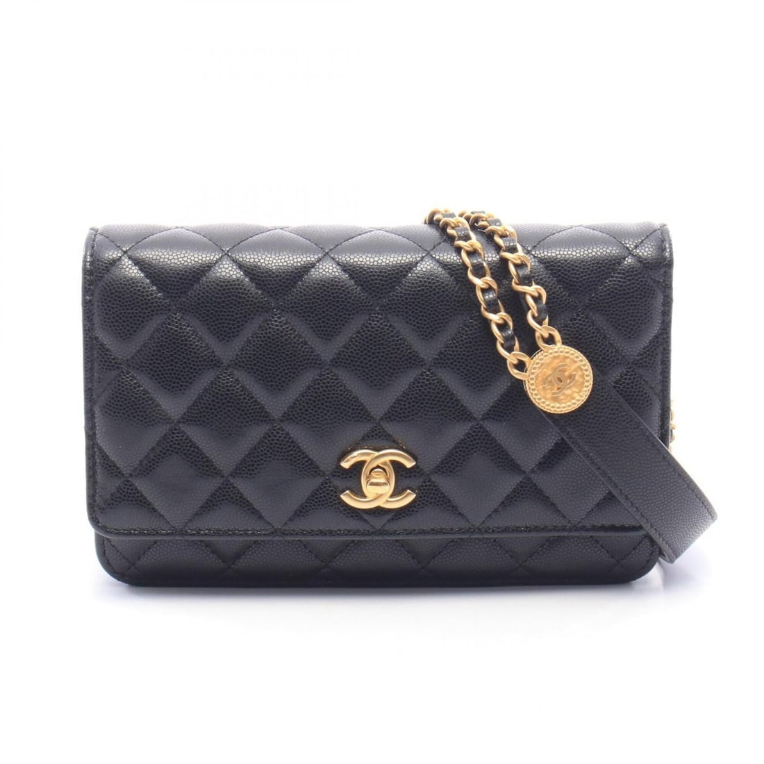 Chanel Matelassé Shoulder Bag/Handbag, Caviar Leather (Grained Calfskin), Women's, Black, AP2840: --- Catalog ---Category: SizeSize (HxWxD): 13cm x 19cm x 3cm / 5.11'' x 7.48'' x 1.18''Category: DesignType: Handbag, Shoulder bagColor: BlackGender: WomenMaterial: Grained Calfskin Hardware Color: Go