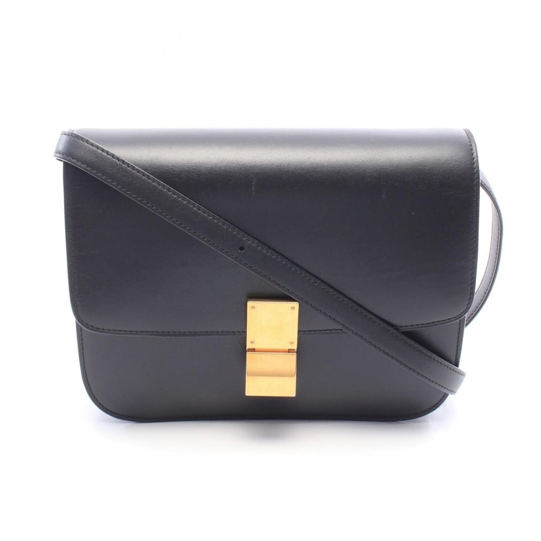 Celine Classic Box Medium Shoulder Bag/Handbag, Leather, Women's, Black (1 of 8)