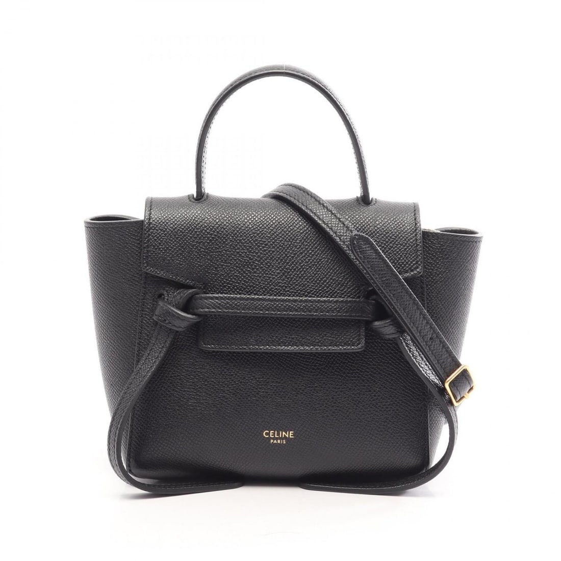 Celine PICO BELT BAG - 2-way handbag, leather, women's, black.: --- Catalog ---Category: SizeSize (HxWxD): 14cm x 15cm x 8cm / 5.51'' x 5.9'' x 3.14''Category: DesignType: HandbagColor: BlackGender: WomenMaterial: Leather Category: GeneralBrand: Celine--- Item Lis