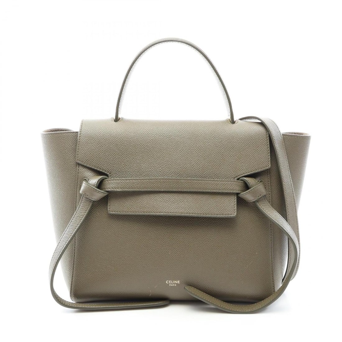 Celine BELT BAG MICRO - 2-way handbag, leather, women's, khaki, 189153ZVA: --- Catalog ---Category: SizeSize (HxWxD): 21cm x 24cm x 13cm / 8.26'' x 9.44'' x 5.11''Category: DesignType: HandbagColor: KhakiGender: WomenMaterial: Leather Category: GeneralMPN: 189153ZVABrand: Ce