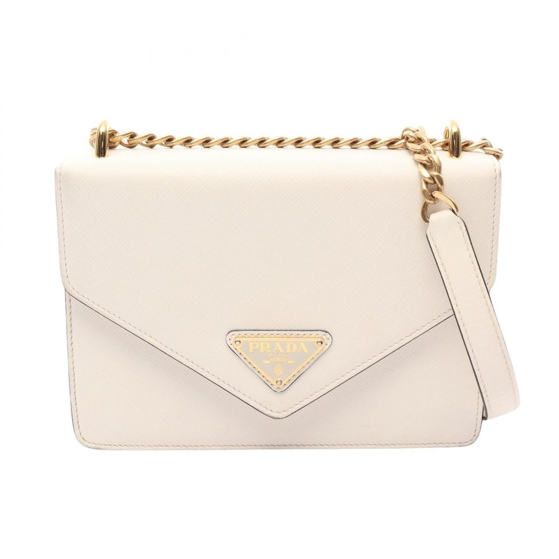 Prada PRADA Shoulder Bag Handbag Saffiano Leather Women's White 1BD200 (1 of 15)
