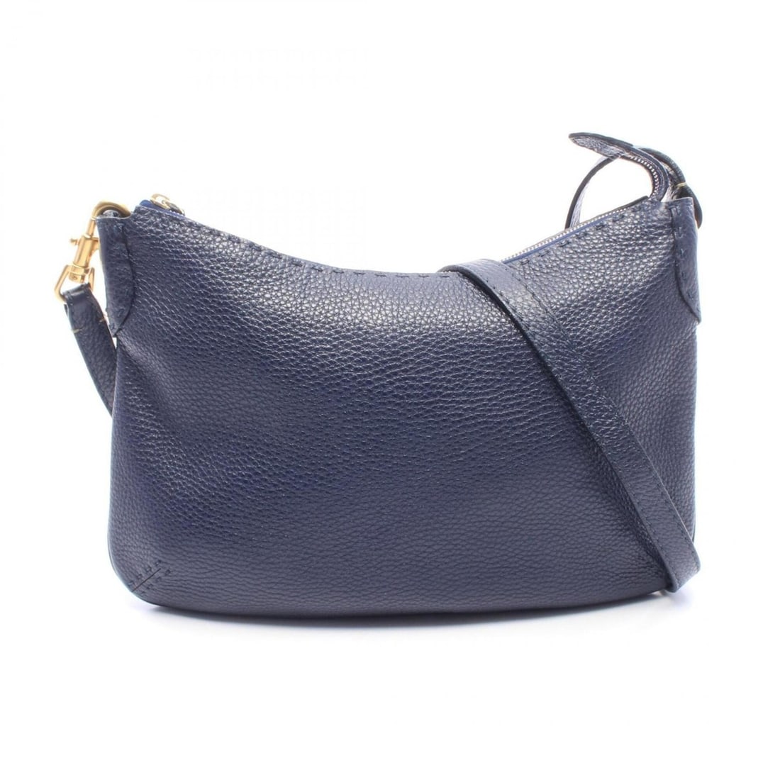 Fendi Selleria Shoulder Bag/Handbag, Leather, Women's, Navy, 8BT146: --- Catalog ---Category: SizeSize (HxWxD): 22cm x 34cm x 4cm / 8.66'' x 13.38'' x 1.57''Category: DesignType: Handbag, Shoulder bagColor: NavyGender: WomenMaterial: Leather Category: GeneralMPN: 8BT14
