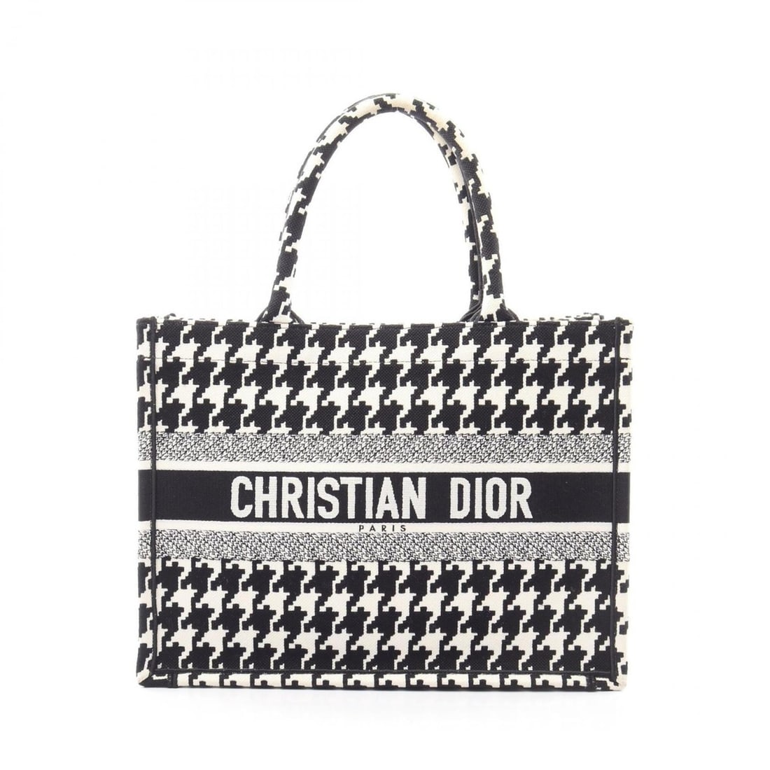 Christian Dior Dior Book Tote Medium Houndstooth Bag Handbag Canvas Women's White/Black: --- Catalog ---Category: SizeSize (HxWxD): 27cm x 36cm x 14cm / 10.62'' x 14.17'' x 5.51''Category: DesignType: Handbag, Tote bagColor: Black, WhiteGender: WomenMaterial: Canvas Category: GeneralBrand