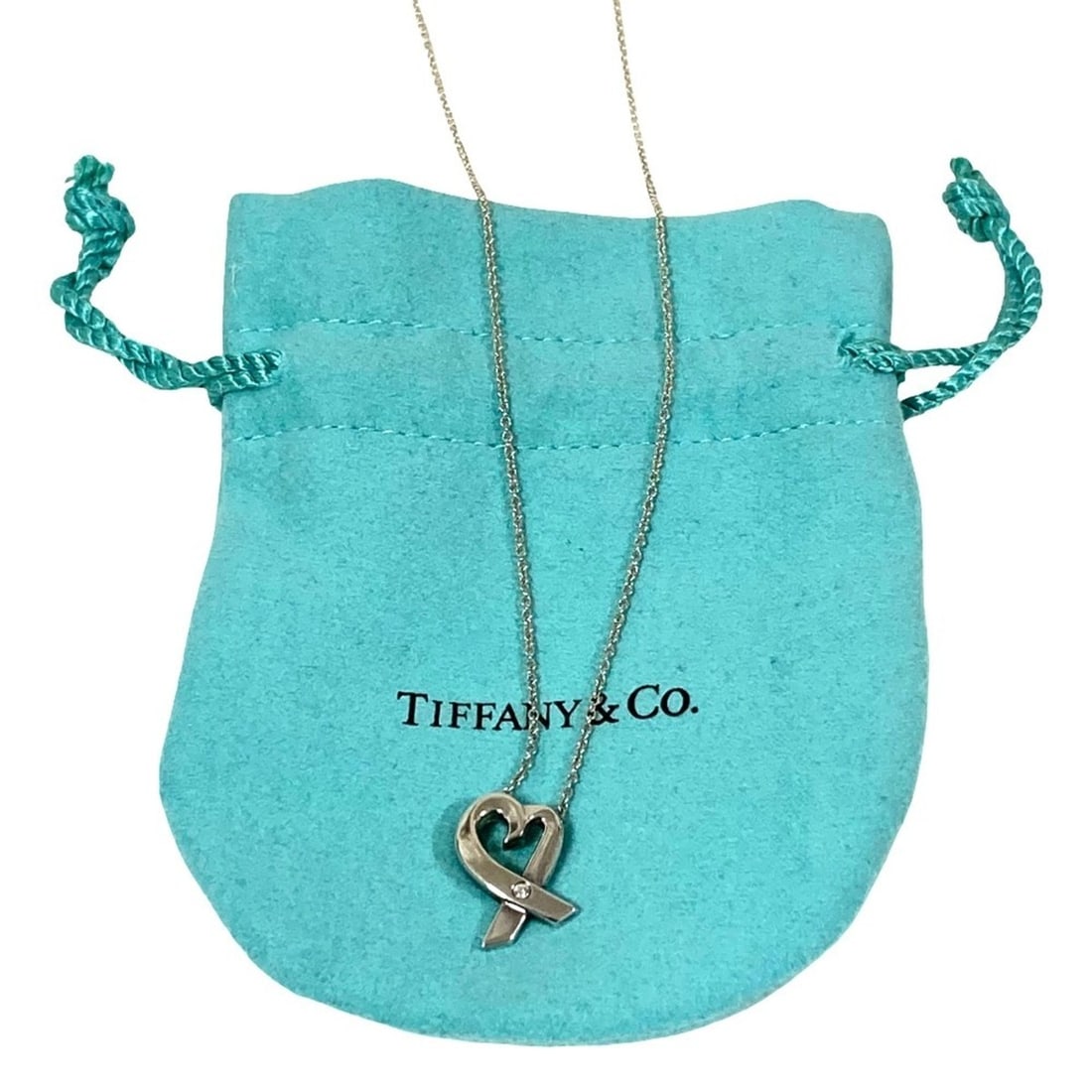 Tiffany & Co. Loving Heart 1P Diamond Necklace, 925 Sterling Silver, Women's: --- Catalog ---Category: SizePendant Size: 15mm x 10mm / 0.59'' x 0.39''Neck Circumference: 40.5 cm / 15.94''Category: DesignColor: SilverGender: WomenMaterial: Silver 925Necklace Type: NecklaceCatego