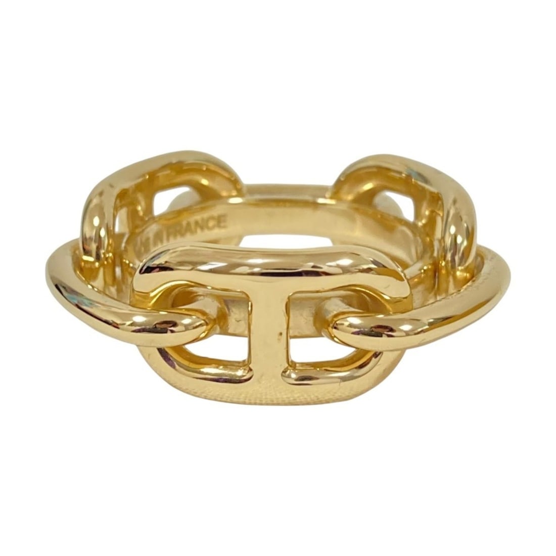 HERMES Legato Chaine d'Ancre Scarf Ring for Carre 90, Gold Color, Women's: --- Catalog ---Category: DesignType: Scarf ringColor: GoldGender: WomenCategory: GeneralBrand: HermesCategory: Physical PropertiesSize (HxWxD): 2cm x 1cm / 0.78'' x 0.39''--- Item List ---Section: Con