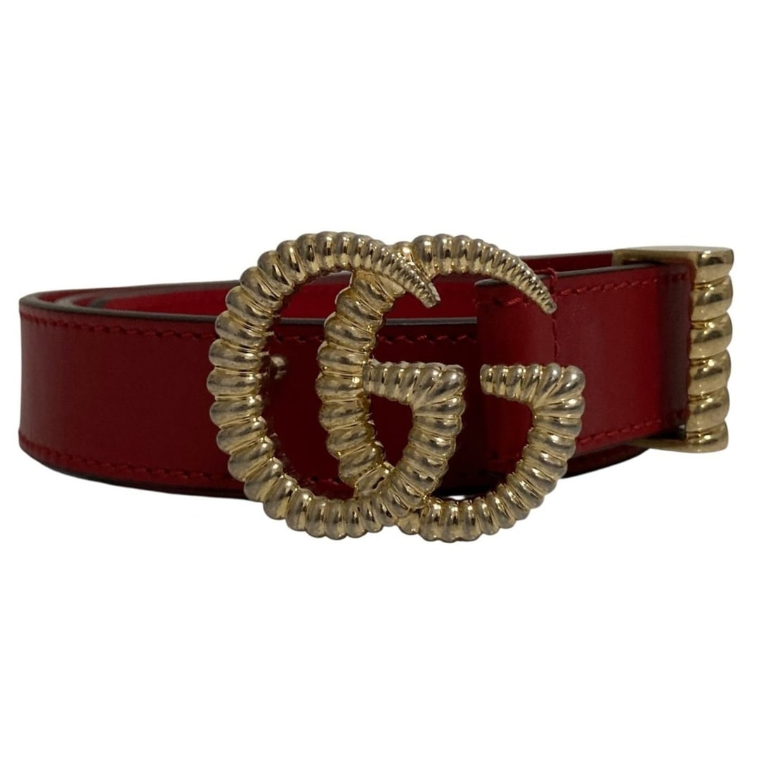 GUCCI GG Marmont Double G Buckle Leather Belt 524103 Size 75 Red Women's: --- Catalog ---Category: SizeLength: 56.5cm - 82cm / 22.24'' - 32.28''Category: DesignType: Standard beltColor: Red colorGender: WomenMaterial (Strap): Leather Category: GeneralBrand: Gucci--- Item Li