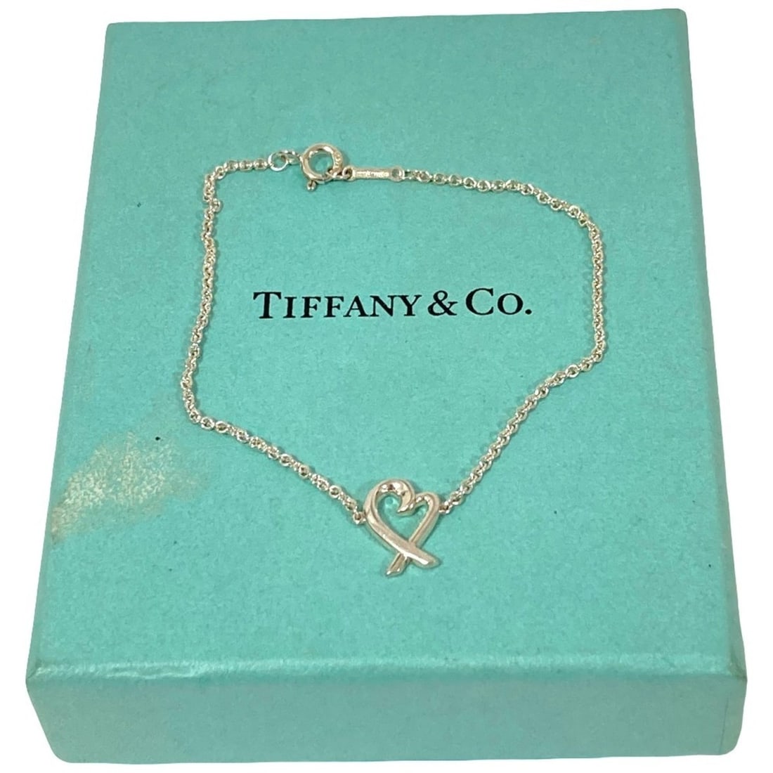 Tiffany & Co. Loving Heart Chain Bracelet, 925 Sterling Silver, Women's: --- Catalog ---Category: SizeLength: 18cm / 7.08''Category: DesignType: Charm braceletColor: SilverGender: WomenMaterial: Silver 925Category: GeneralBrand: Tiffany--- Item List ---Section: ConditionRa
