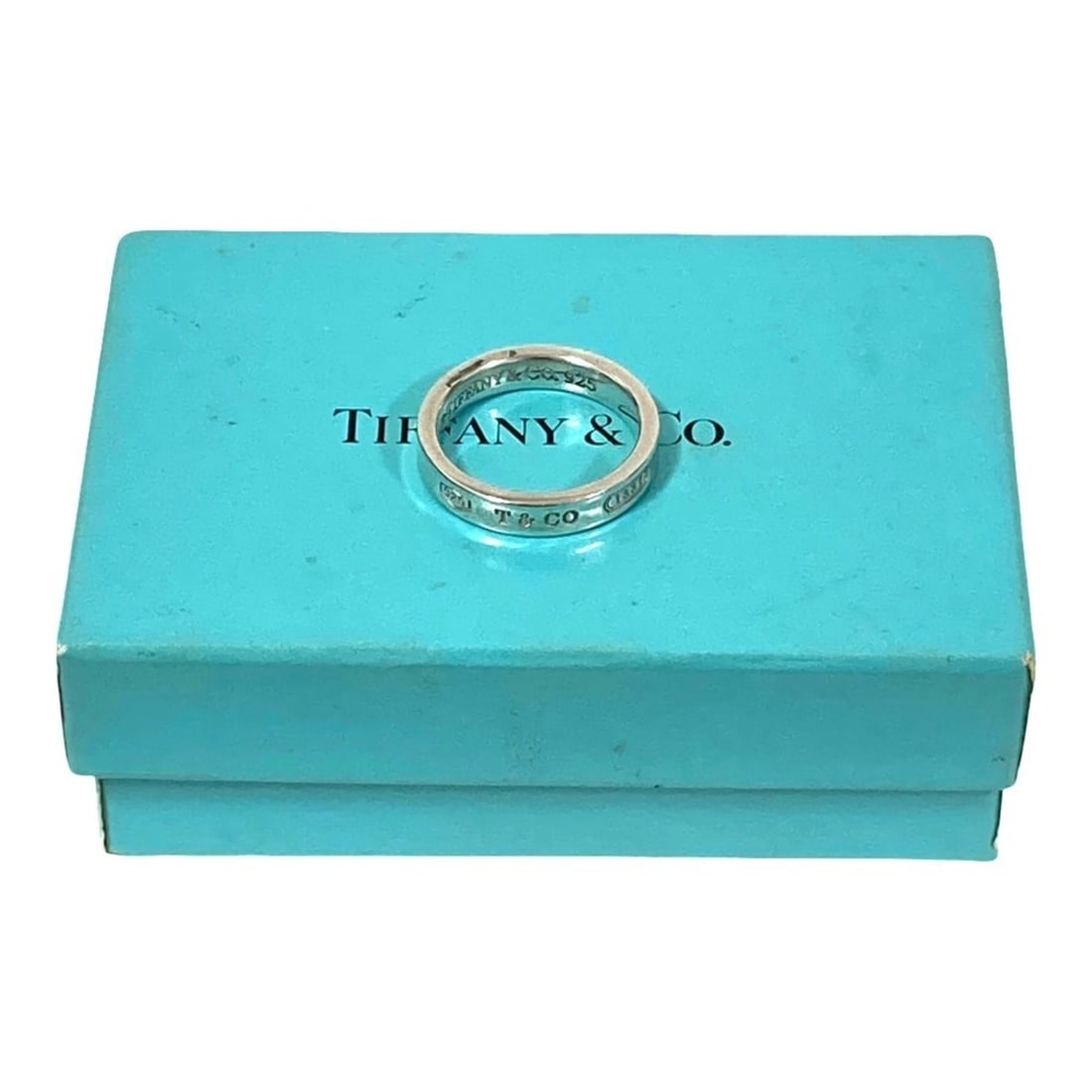 Tiffany & Co. 1837 Narrow Ring, 925 Sterling Silver, Size 1 (approx.), Men's/Women's. (1 of 10)
