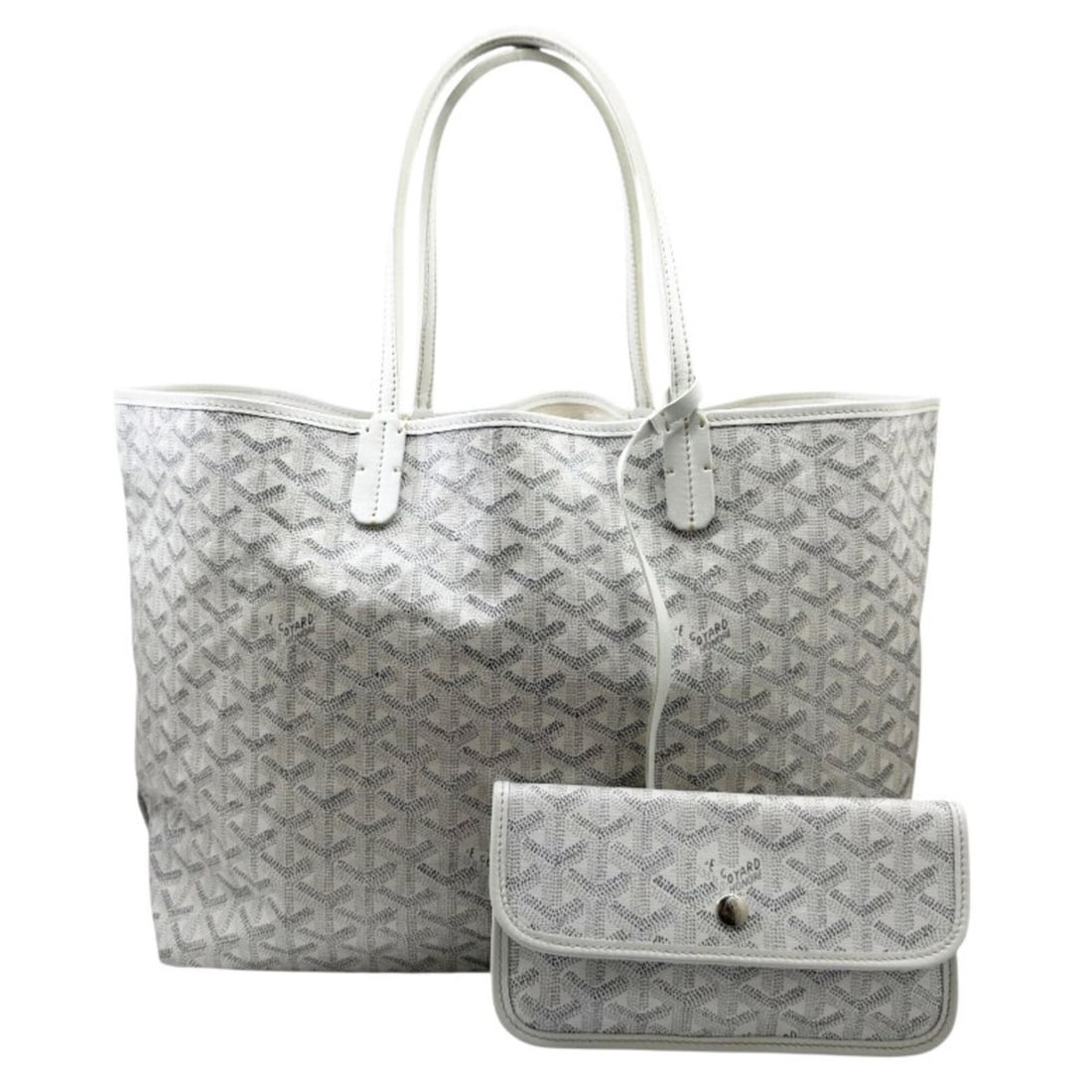 GOYARD Saint Louis PM White Tote Bag Shoulder for Men and Women, PVC Leather: --- Catalog ---Category: SizeSize (HxWxD): 27cm x 33cm x 14cm / 10.62'' x 12.99'' x 5.51''Category: DesignType: Shoulder bag, Tote bagColor: WhiteGender: Men,WomenMaterial: Coated canvas , Leather Cat