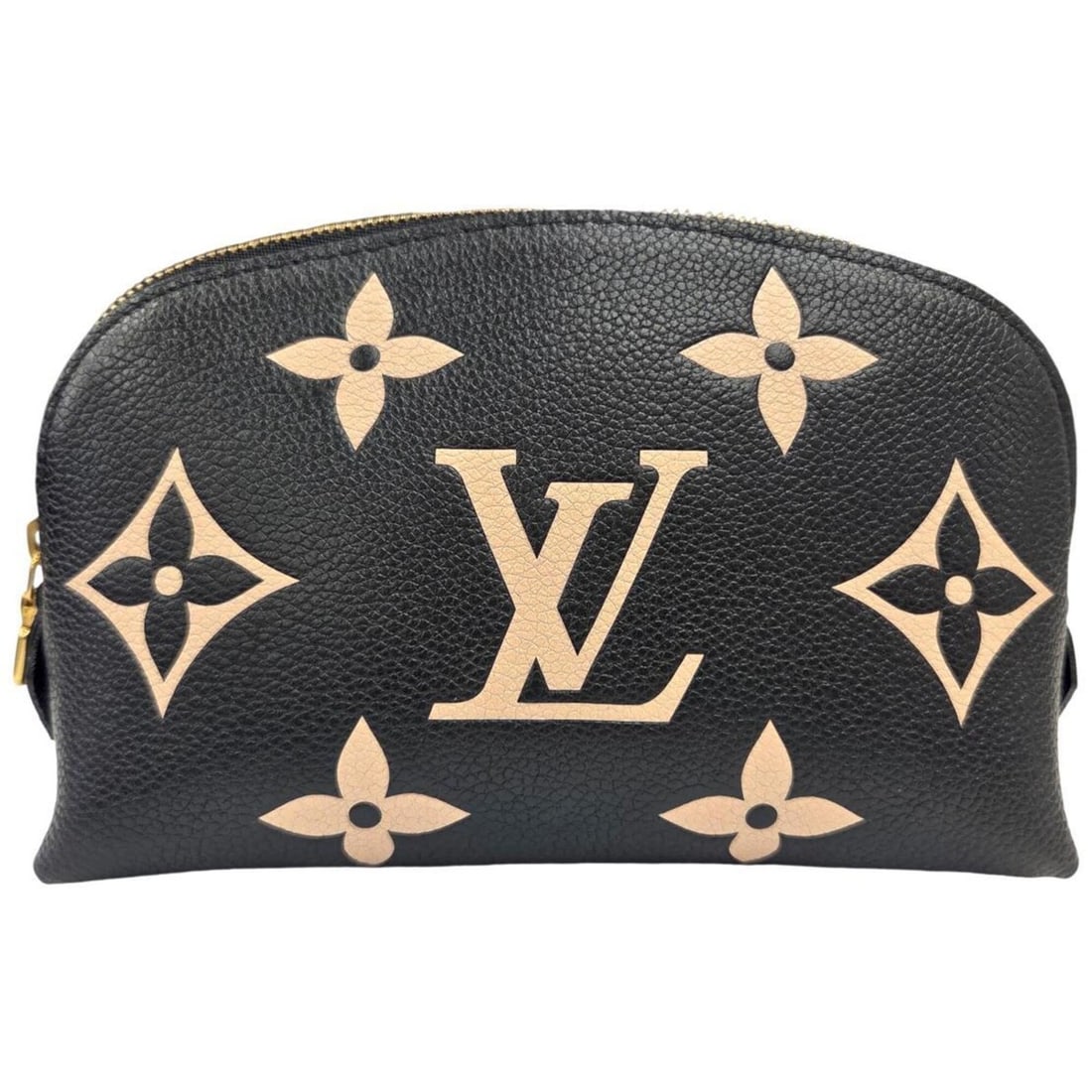 LOUIS VUITTON Louis Vuitton Monogram Empreinte Pochette Tic PM M59086 RFID Bicolor Black Beige Pouch (1 of 12)