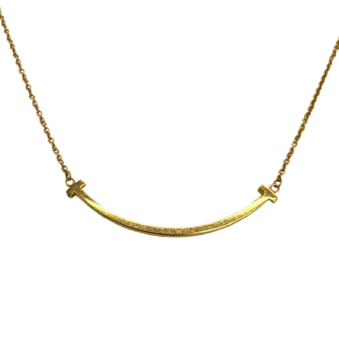 TIFFANY & Co. T Smile Small Pendant Necklace AU750 K18YG Women's: --- Catalog ---Category: SizeNeck Circumference: 46 cm / 18.11''Category: DesignColor: Yellow goldGender: WomenMaterial: Yellow gold (18K)Necklace Type: NecklaceCategory: GeneralBrand: Tiffany--- Item
