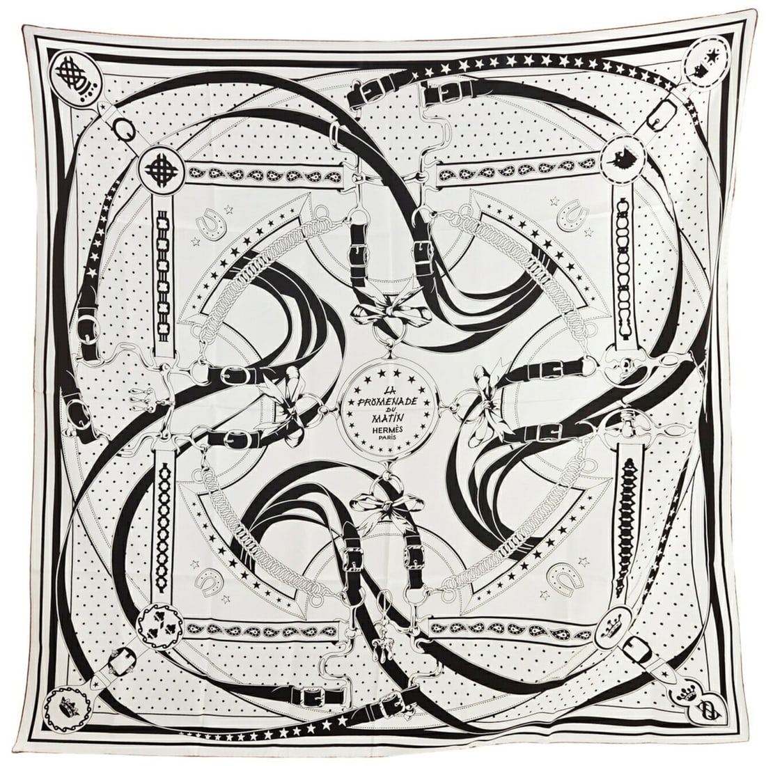 HERMES Carre 140 Morning Walk Scarf/Muffler Silk 2025 Collection Women's Men's Cuir: --- Catalog ---Category: SizeSize (LxW): 1.4m x 1.4m / 55.11'' x 55.11''Category: DesignType: ScarfColor: Black, WhiteGender: Men,WomenMaterial: Silk Category: GeneralBrand: Hermes--- Item List ---Sec