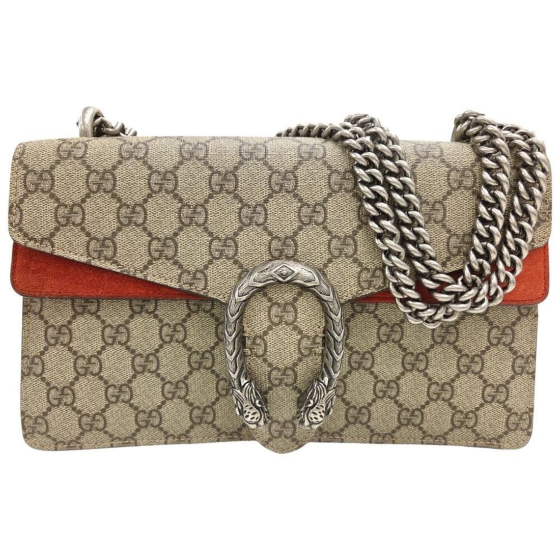 GUCCI Dionysus Chain Shoulder Bag 400249 GG Supreme Suede Brown Red Leather Women's: --- Catalog ---Category: SizeSize (HxWxD): 18cm x 27.5cm x 7cm / 7.08'' x 10.82'' x 2.75''Category: DesignType: Shoulder bagColor: Beige, Red colorGender: WomenMaterial: Coated canvas , Suede Category