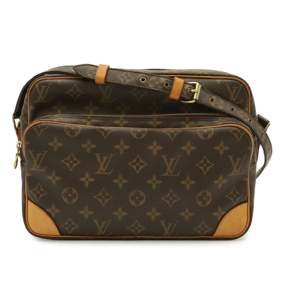 LOUIS VUITTON Louis Vuitton Monogram Nile Shoulder Bag Handbag M45244: --- Catalog ---Category: SizeSize (HxWxD): 20cm x 28cm x 12cm / 7.87'' x 11.02'' x 4.72''Category: DesignType: Handbag, Messenger bag, Shoulder bagColor: BrownGender: Women,MenMaterial: Monogram , Can