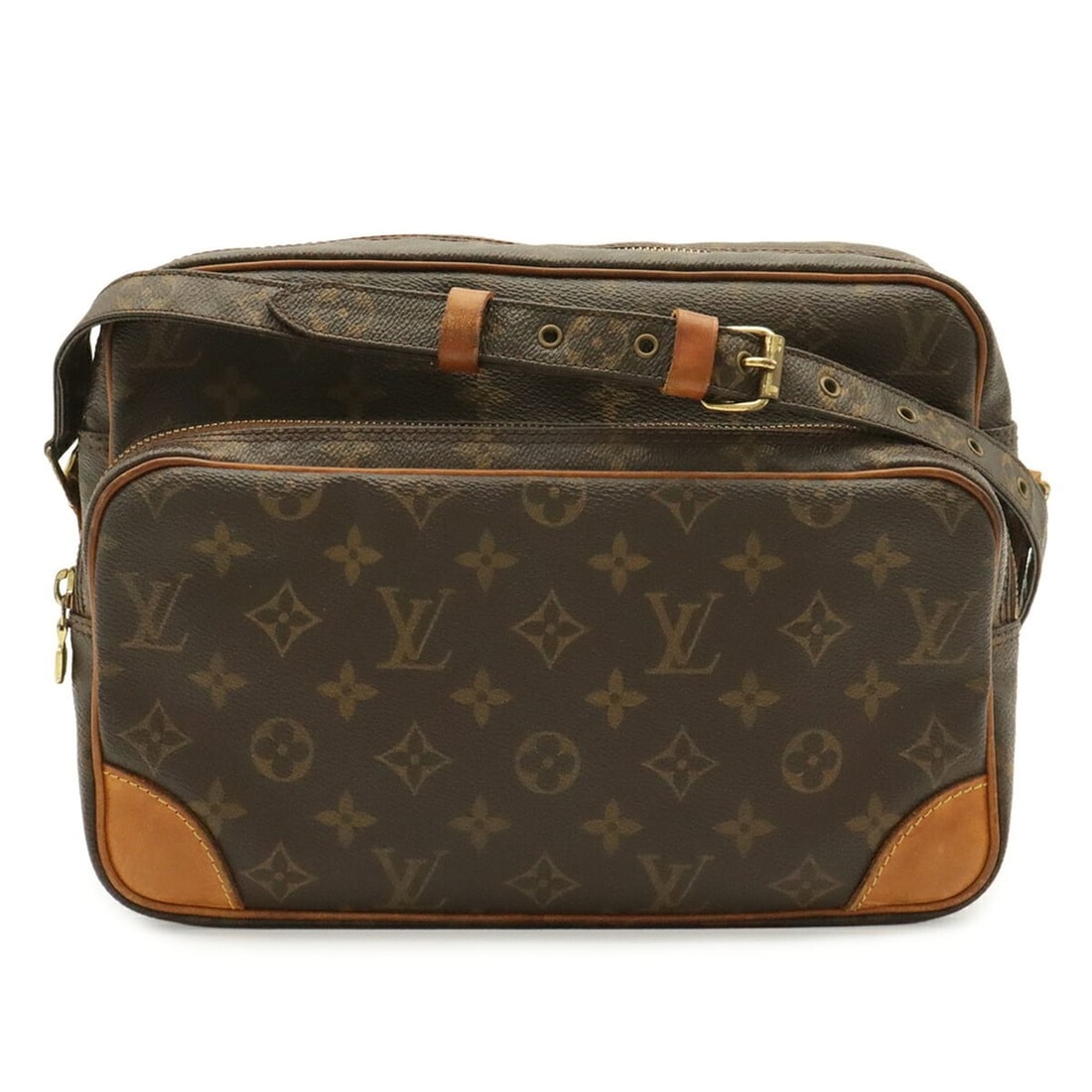 LOUIS VUITTON Louis Vuitton Monogram Nile Shoulder Bag Handbag M45244: --- Catalog ---Category: SizeSize (HxWxD): 20cm x 28cm x 12cm / 7.87'' x 11.02'' x 4.72''Category: DesignType: Handbag, Messenger bag, Shoulder bagColor: BrownGender: Women,MenMaterial: Monogram , Can