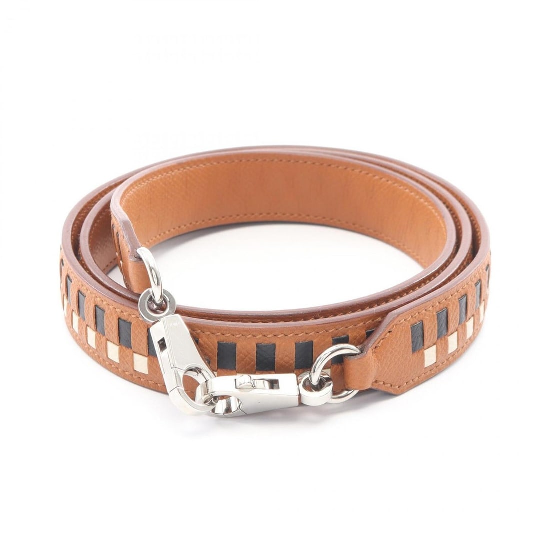 Hermes Bandoulière Tressage de Cuir Gold Cle Shoulder Strap Accessory, Veau Epsom Leather, Women's, (1 of 9)