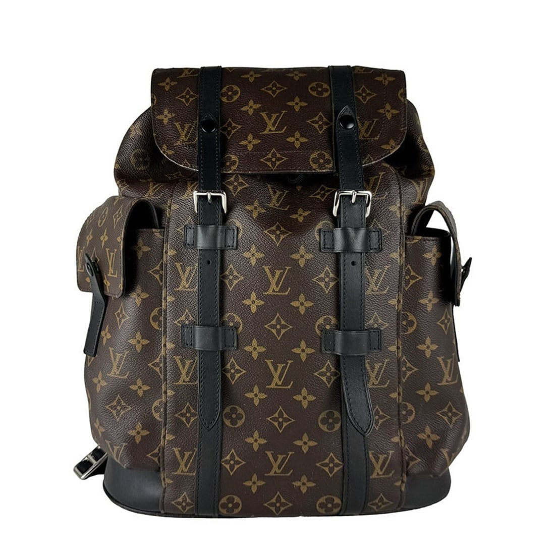 Louis Vuitton LOUIS VUITTON Monogram Macassar Christopher MM Backpack, Brown Black, Men's M43735: --- Catalog ---Category: SizeSize (HxWxD): 33cm x 43cm x 12cm / 12.99'' x 16.92'' x 4.72''Category: DesignType: BackpackColor: Black, Brown, Monogram MacassarGender: MenCategory: GeneralMPN: M43735Bra