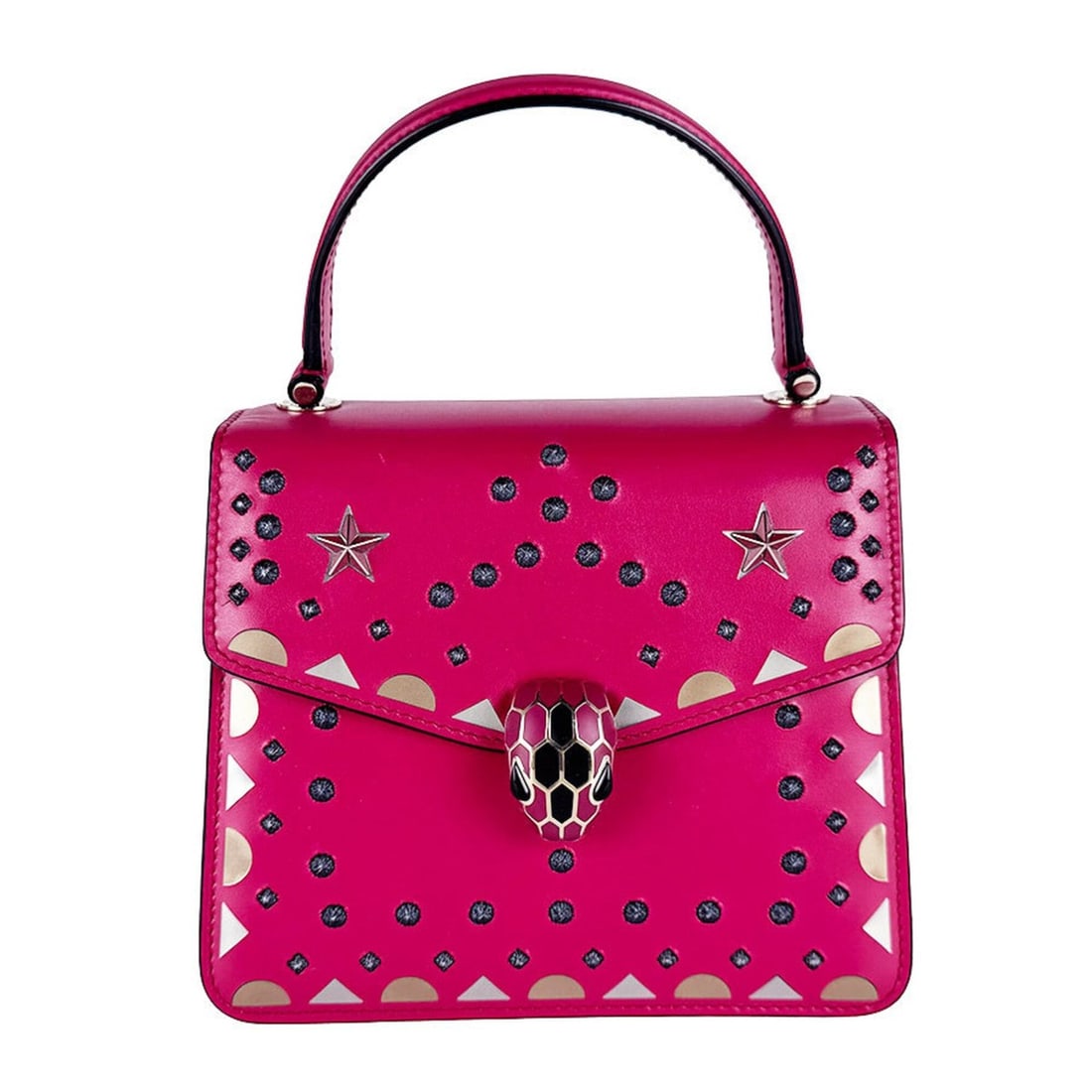 BVLGARI Serpenti Forever Leather Handbag/Shoulder Bag, Pink, Women's, Z10857: --- Catalog ---Category: SizeSize (HxWxD): 15cm x 18cm x 9cm / 5.9'' x 7.08'' x 3.54''Category: DesignType: Handbag, Shoulder bagColor: PinkGender: WomenMaterial: Leather Category: GeneralBrand: Bvlga
