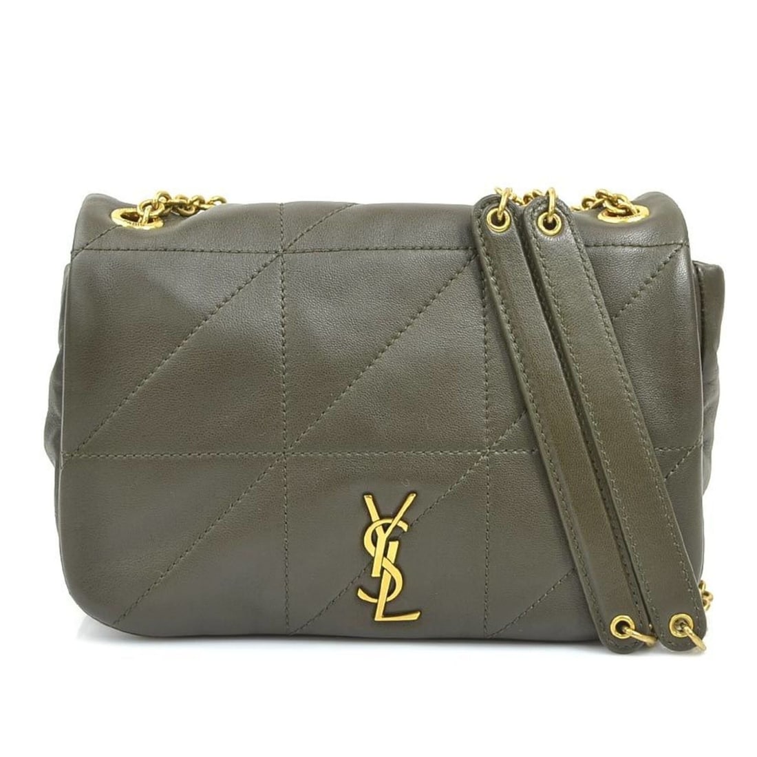 Saint Laurent Jamie 4.3 Shoulder Bag, Leather, Khaki Brown, Women's, 766754 90288k: --- Catalog ---Category: SizeSize (HxWxD): 14cm x 21cm x 6cm / 5.51'' x 8.26'' x 2.36''Category: DesignType: Shoulder bagColor: Khaki brownGender: WomenMaterial: Leather Category: GeneralMPN: 766754Br