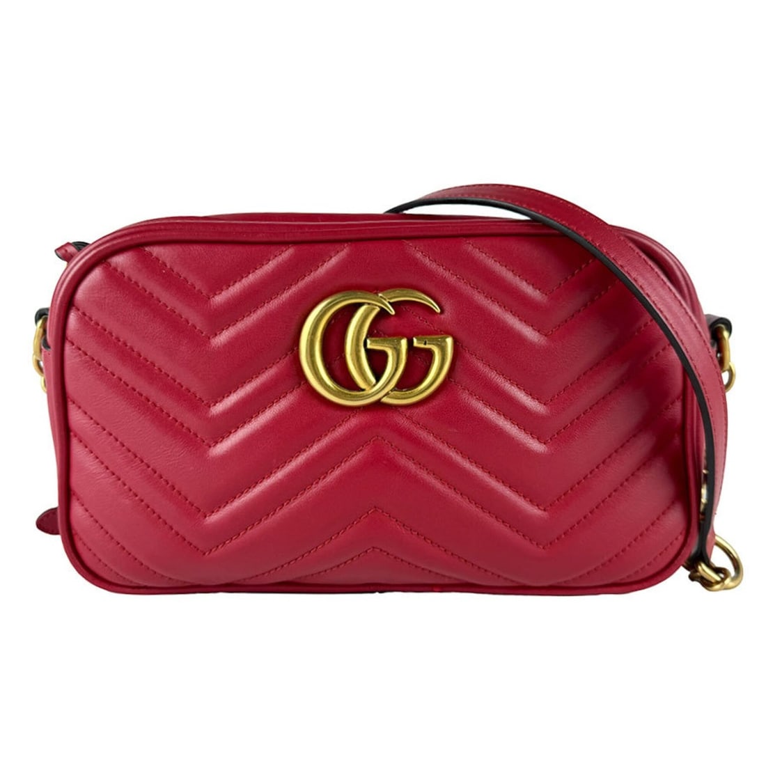Gucci GG Marmont Crossbody Shoulder Bag, Leather, Metal, Red Gold, Women's, 447632 z10848: --- Catalog ---Category: SizeSize (HxWxD): 14cm x 24cm x 6cm / 5.51'' x 9.44'' x 2.36''Category: DesignType: Shoulder bagColor: Red colorGender: WomenMaterial: Leather Category: GeneralMPN: 447632Bran