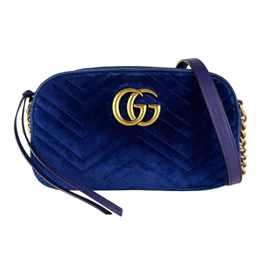 Gucci GG Marmont velvet cross-body shoulder bag, dark blue and gold, women's, 447632 z10743: --- Catalog ---Category: SizeSize (HxWxD): 14cm x 24cm x 7cm / 5.51'' x 9.44'' x 2.75''Category: DesignType: Shoulder bagColor: Dark blueGender: WomenMaterial: Velvet Category: GeneralMPN: 447632Brand