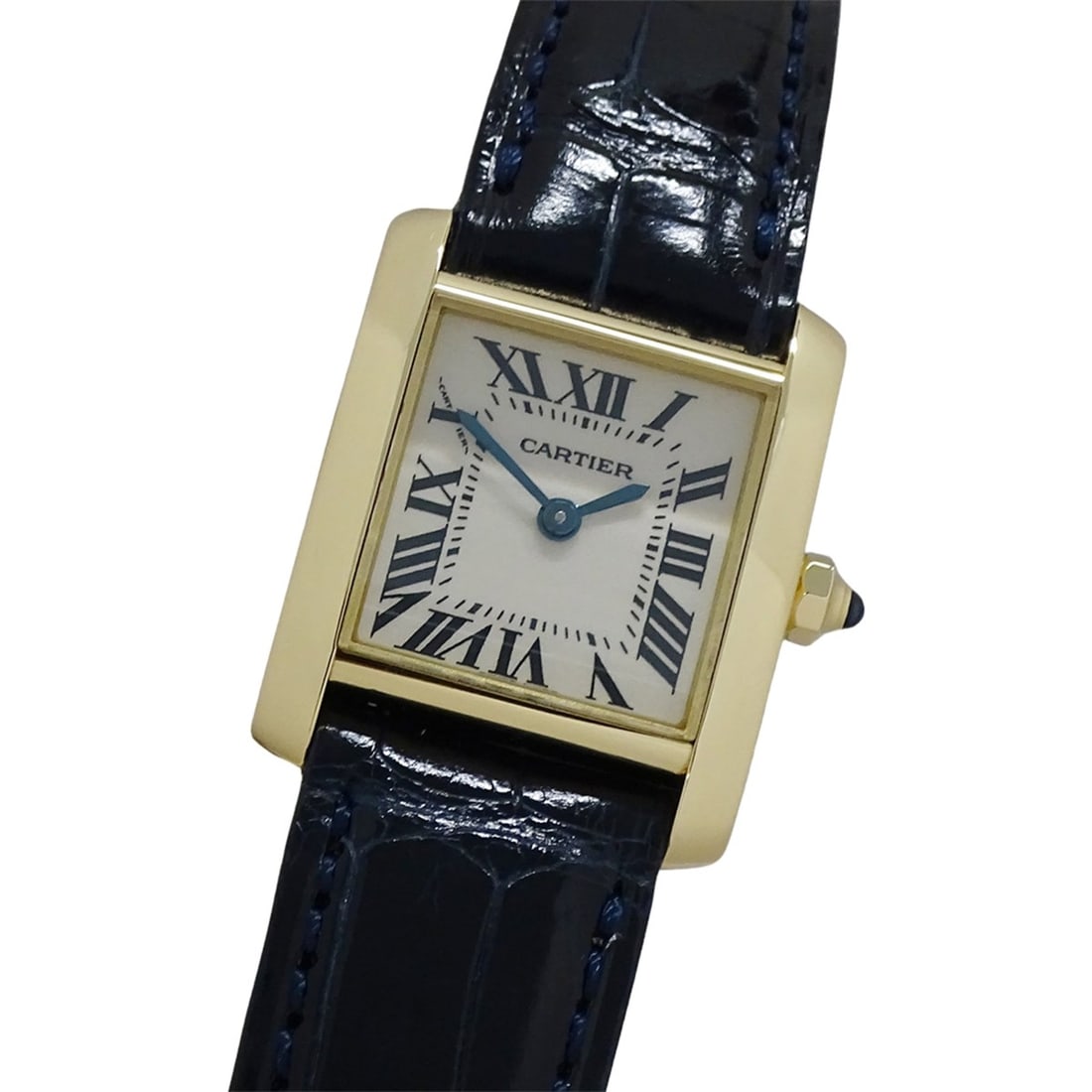 Cartier women's watch, Tank Française SM, quartz movement, 750YG, leather strap, W5000256, gold, (1 of 13)