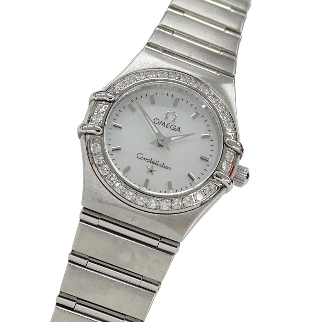 Omega Constellation Mini 1466.71 Women's Watch, Brand Name, Shell Diamond, Quartz Movement,: --- Catalog ---Category: SizeWrist Size: 16cm / 6.29''Case Diameter: 22mm / 0.87''Category: DesignType: WristwatchGender: WomenMaterial (Band): Stainless steelMaterial (Case): Stainless steelCategory: