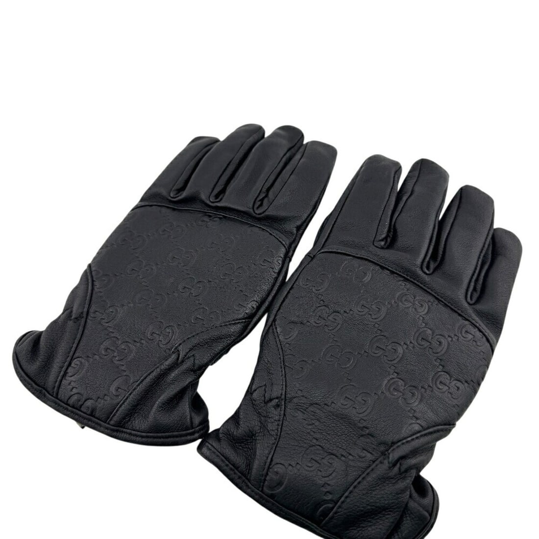 GUCCI Gucci Gloves GG Guccissima Black (1 of 8)