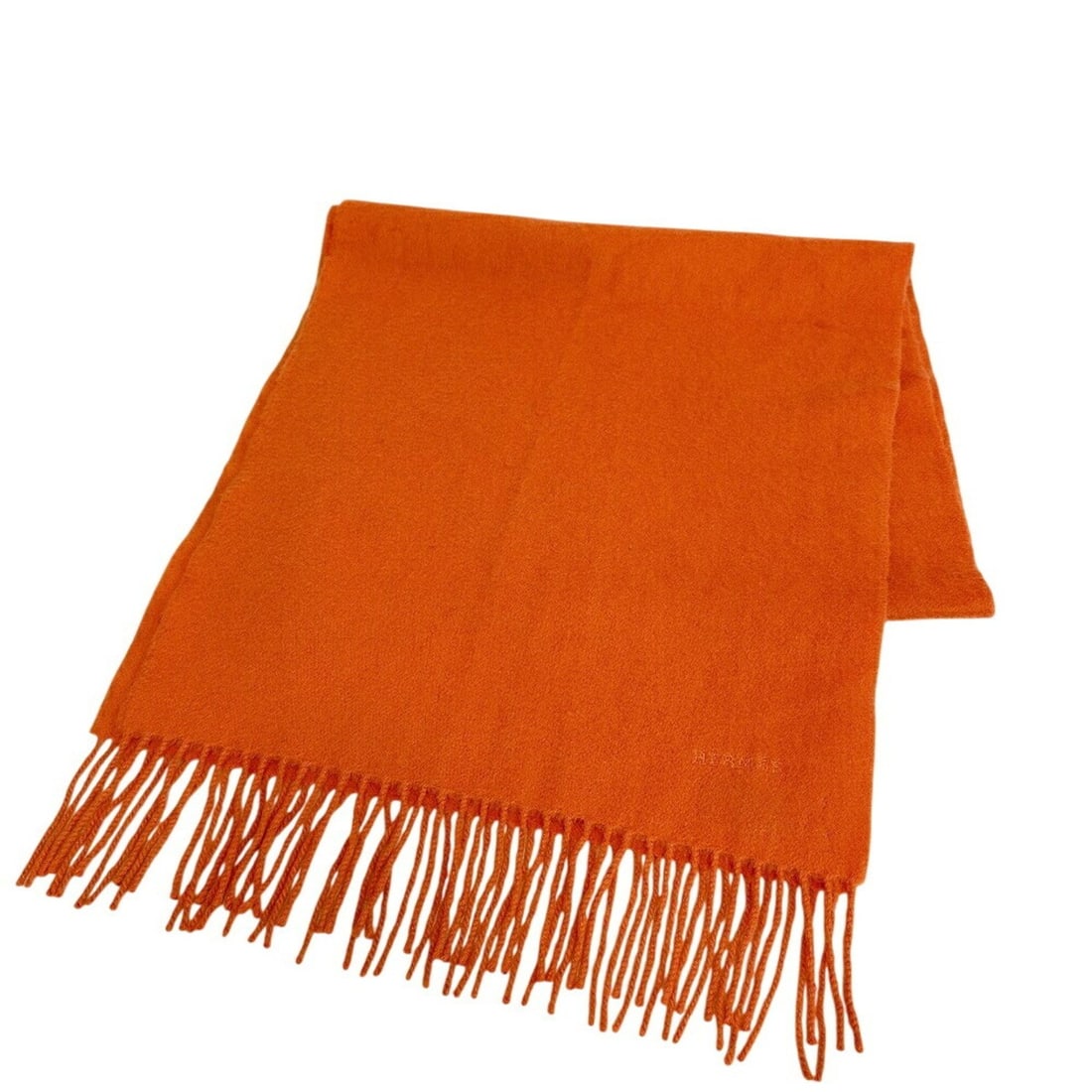 HERMES 100% Cashmere Scarf/Shawl, Orange: --- Catalog ---Category: SizeSize (LxW): 1.75m / 68.89''Category: DesignType: StoleColor: OrangeGender: WomenMaterial: Cashmere Category: GeneralBrand: Hermes--- Item List ---Section: ConditionRanking
