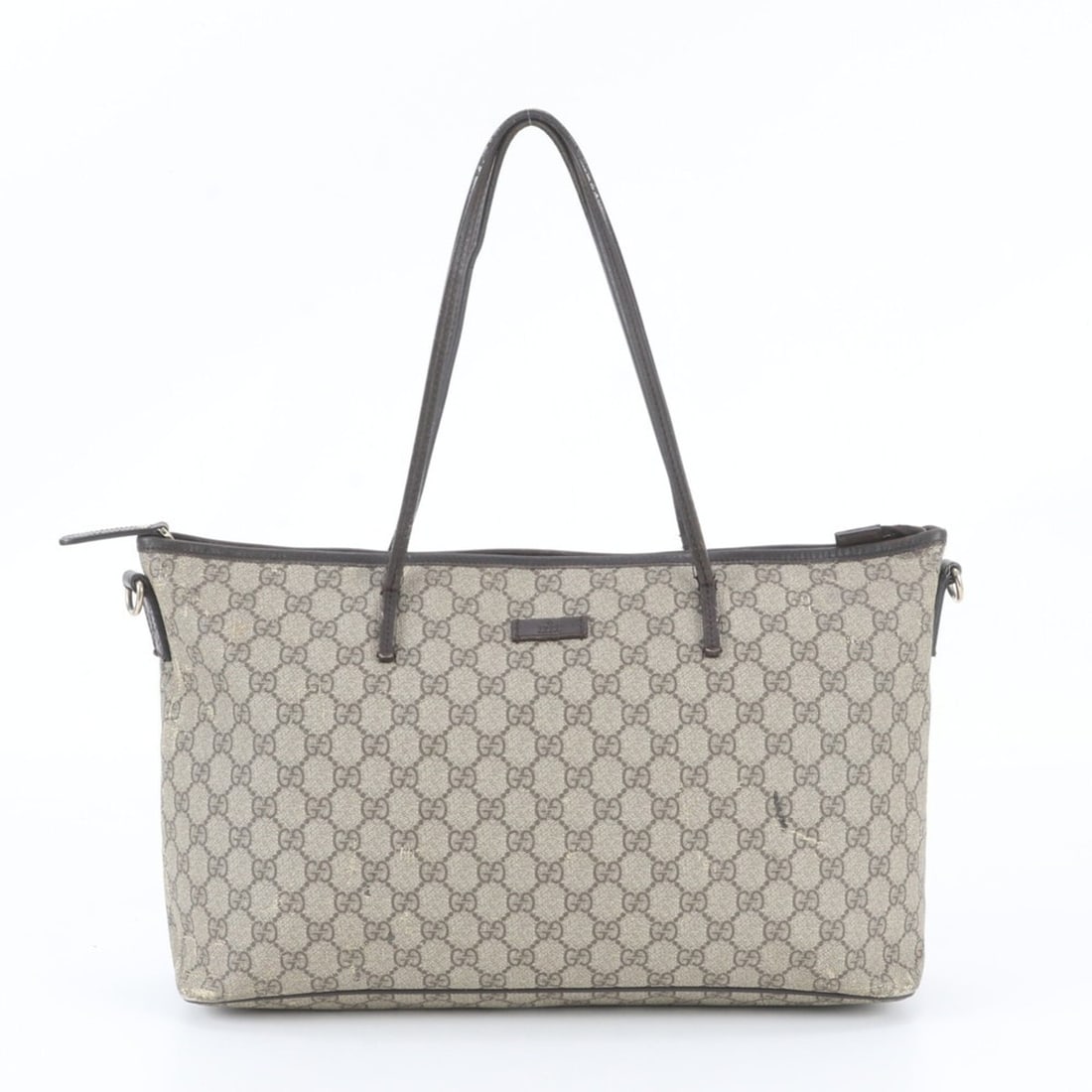 Gucci GG Supreme 353437 Leather Tote Bag Shoulder Handbag Brown Brand Women's: --- Catalog ---Category: SizeSize (HxWxD): 25cm x 40cm x 13cm / 9.84'' x 15.74'' x 5.11''Category: DesignType: Handbag, Shoulder bag, Tote bagColor: BrownGender: WomenMaterial: Leather , Coated canvas
