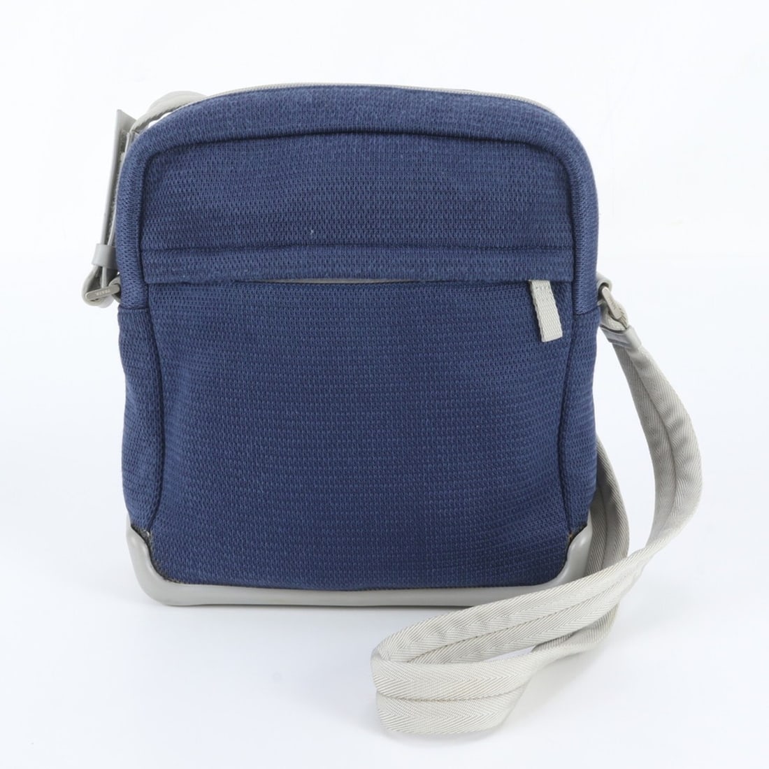 Pradasports Prada Sport Mesh Leather Nylon Shoulder Bag Messenger Navy Blue Brand Men's (1 of 14)