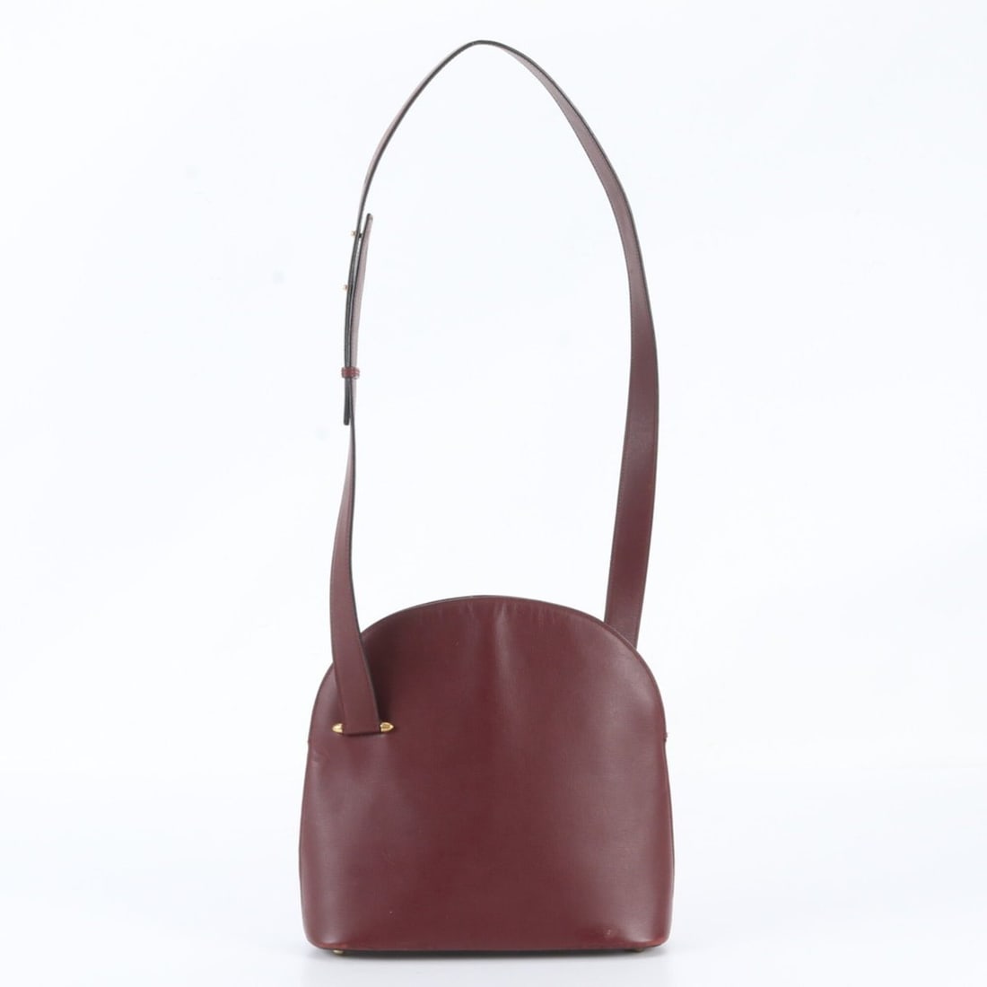 Cartier Must Line Bordeaux Leather Shoulder Bag Handbag Brand Women's (1 of 10)